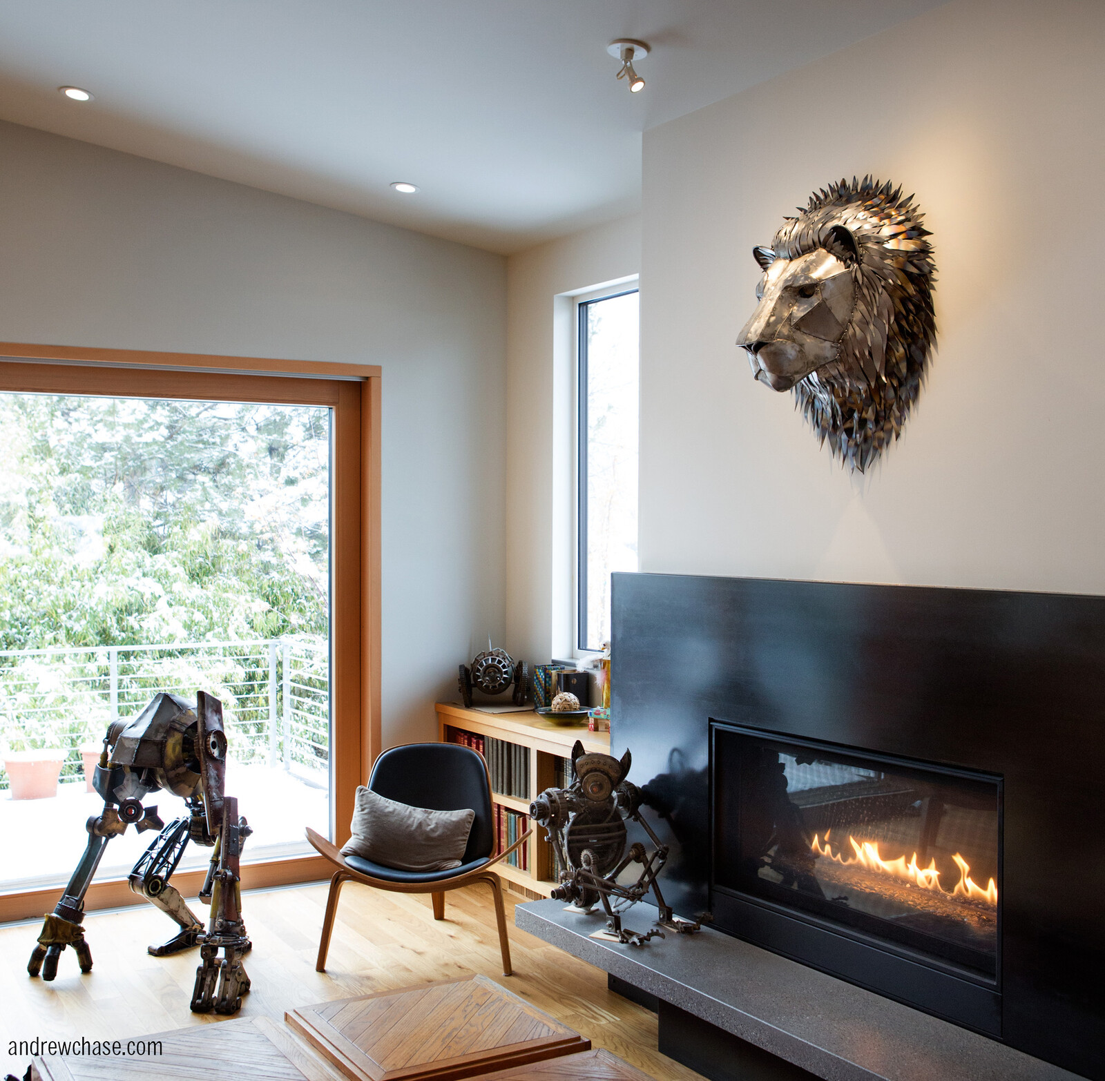 life size metal lion head 4