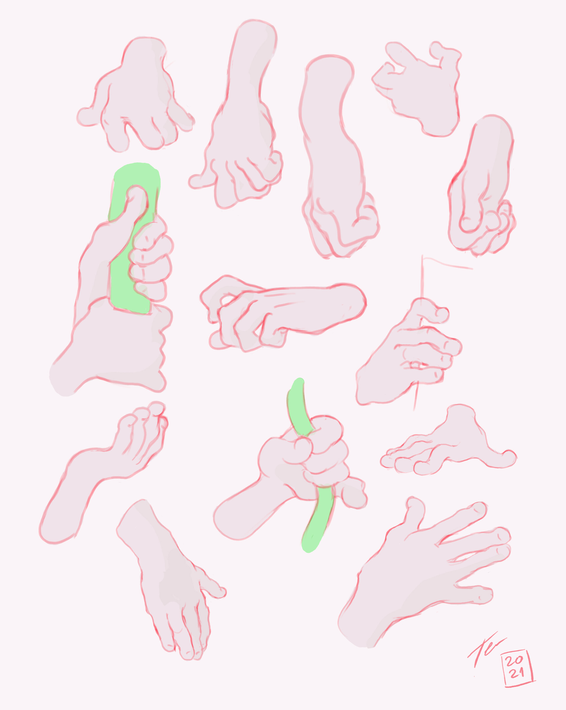 ArtStation - Hand sketches 02