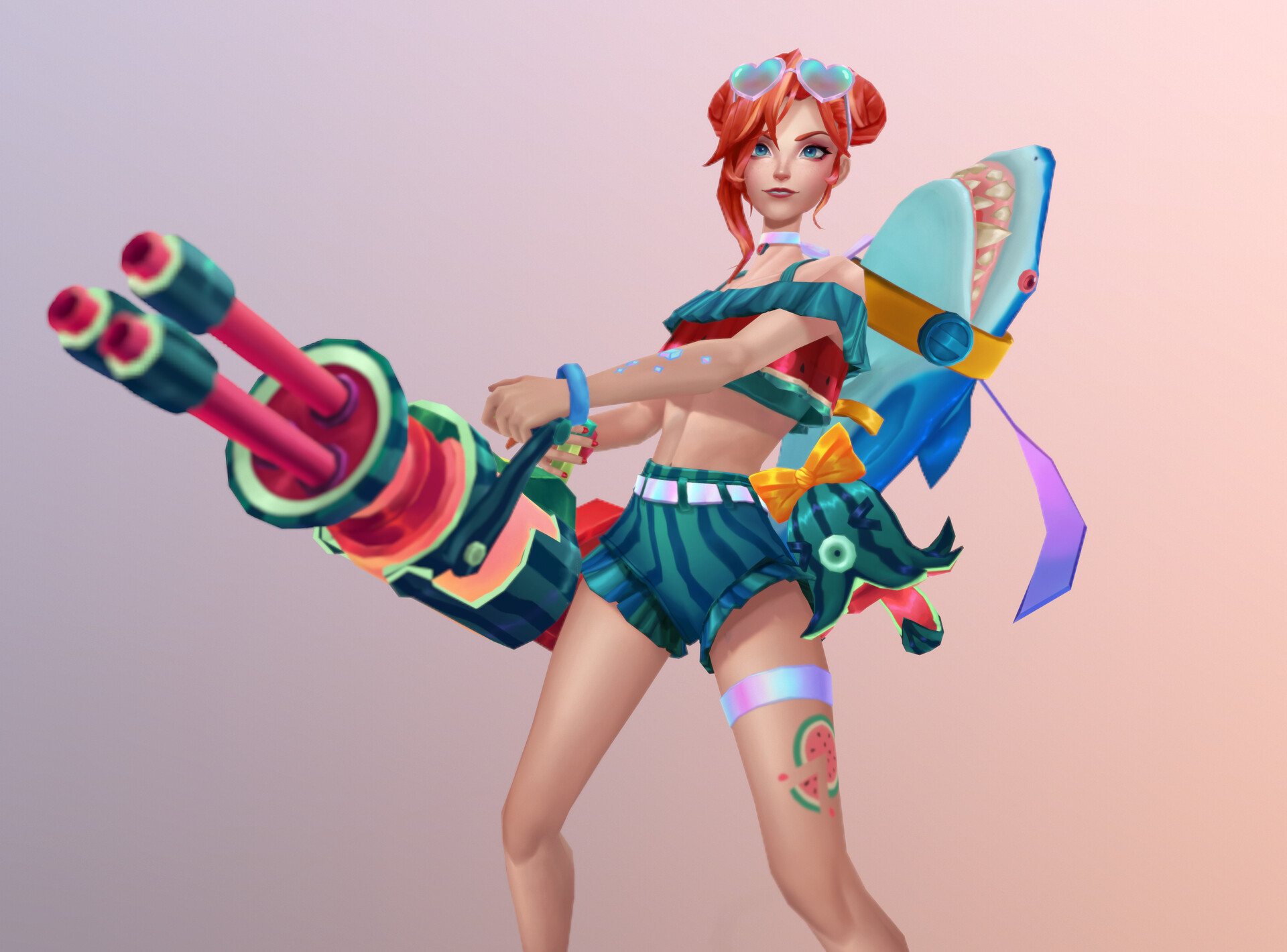 ArtStation - Pool Party Jhin [League of Legends Custom Skin]