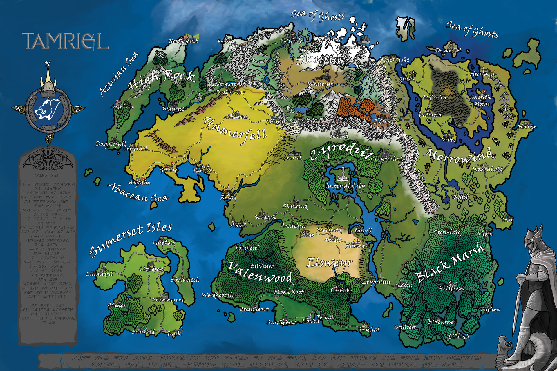 The Map Of Tamriel Artstation - Map Of Tamriel