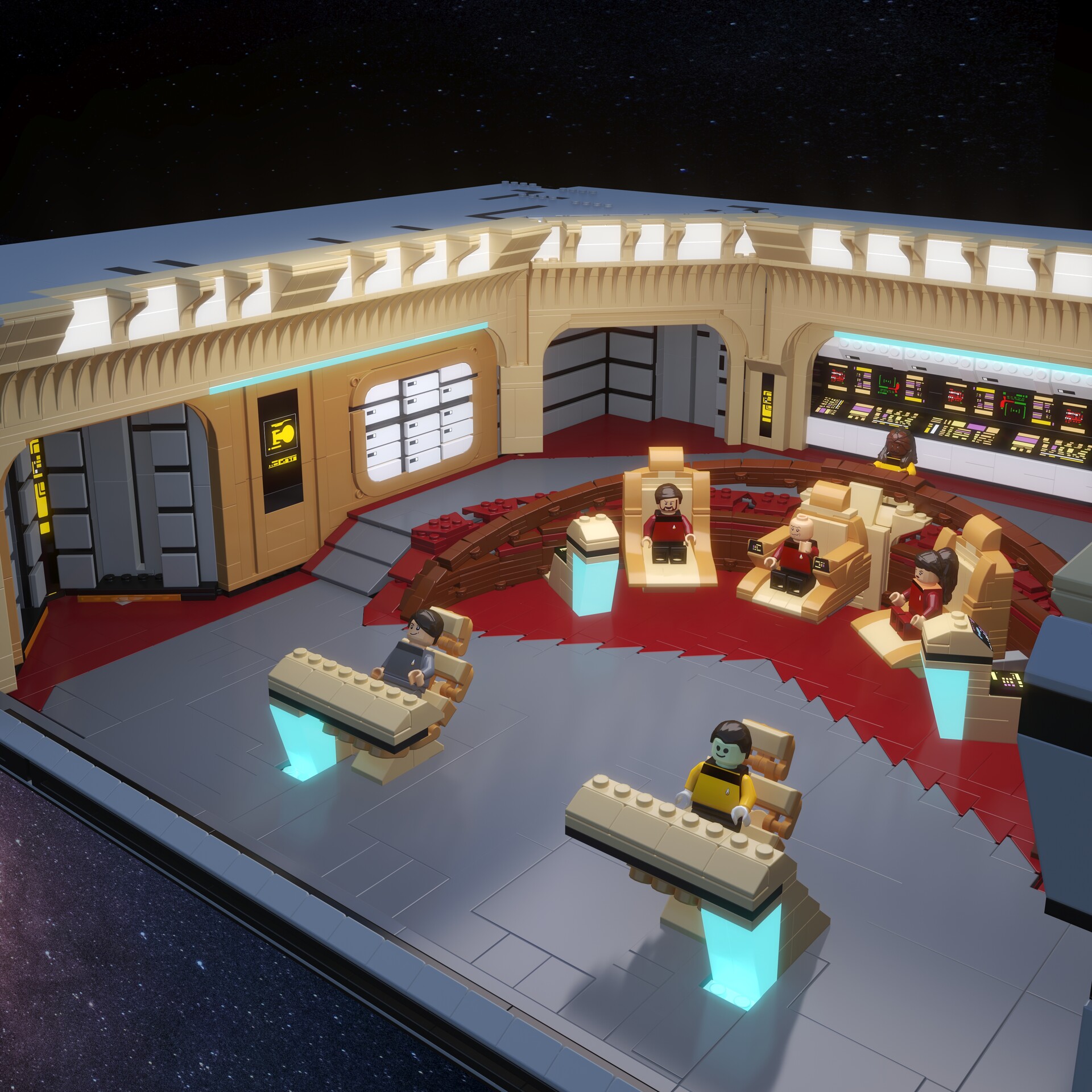 ArtStation Star Trek TNG Enterprise bridge in Lego