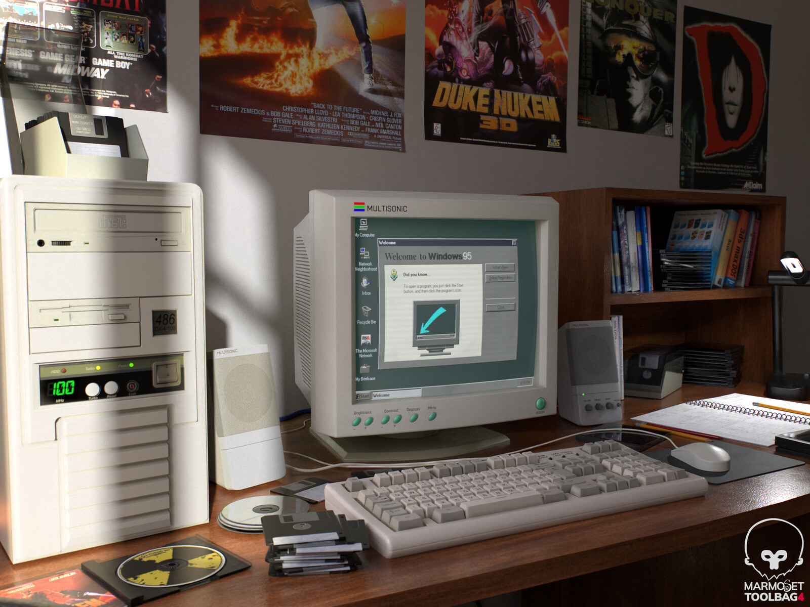 A scene from 90s (Marmoset Toolbag 4)