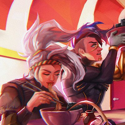 Akali and Kayn Ramen Shop