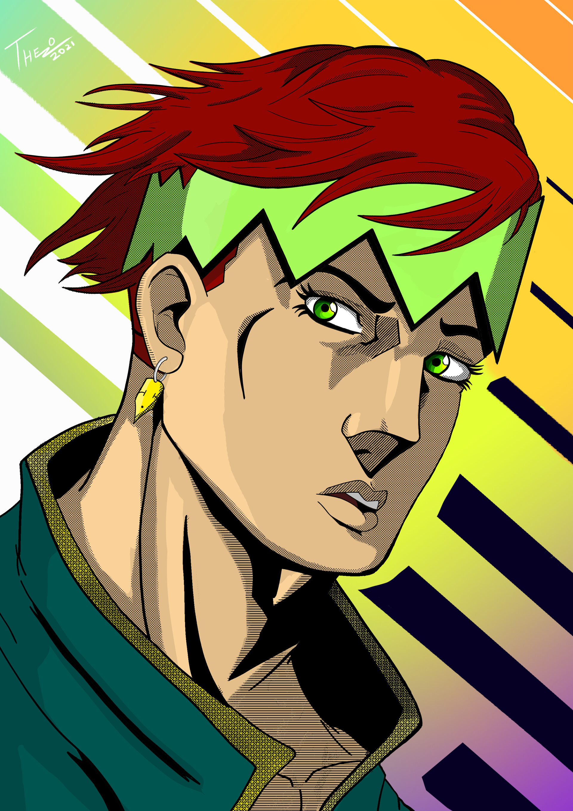 Artstation 岸辺 露伴 Kishibe Rohan Theo De Mello