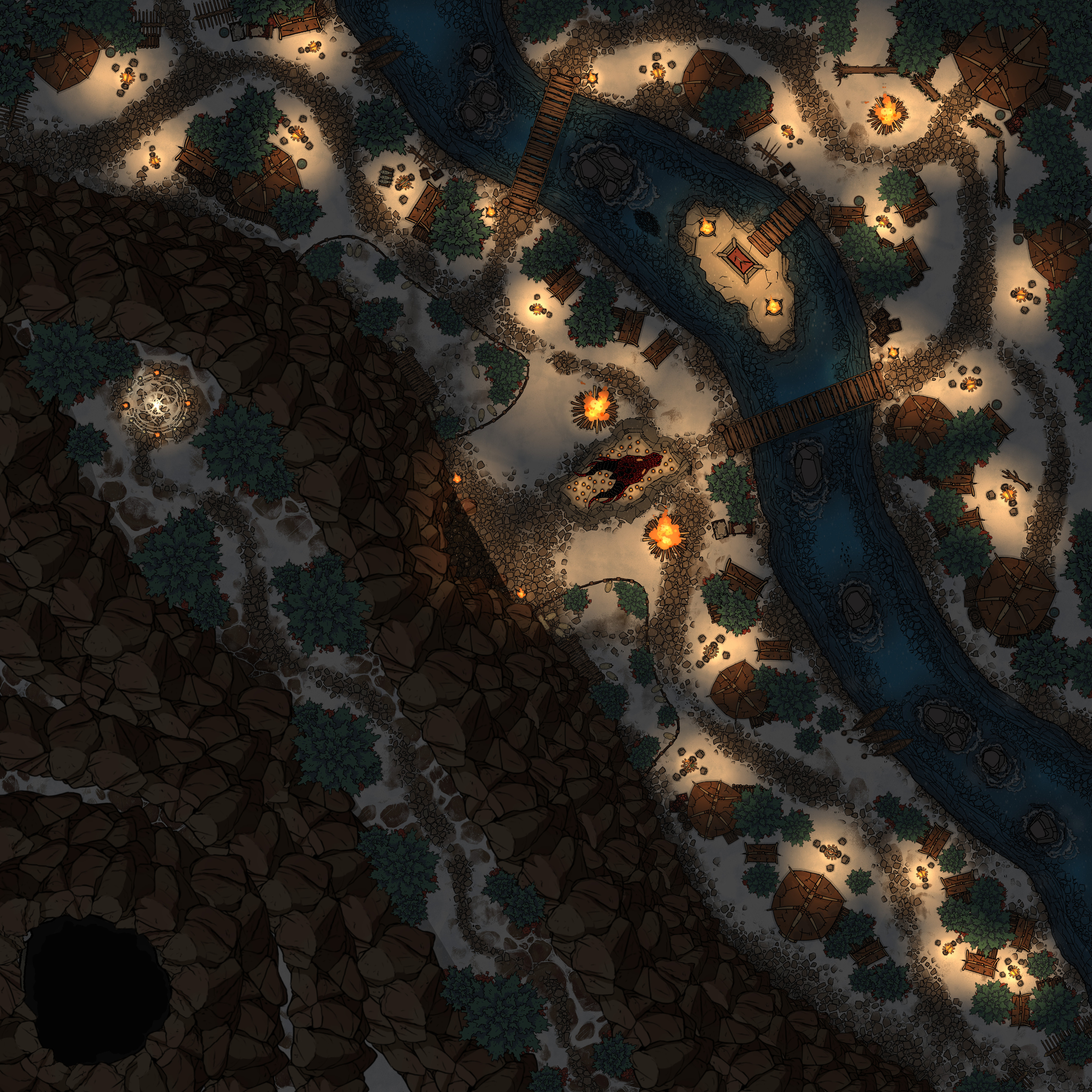 Village at Night