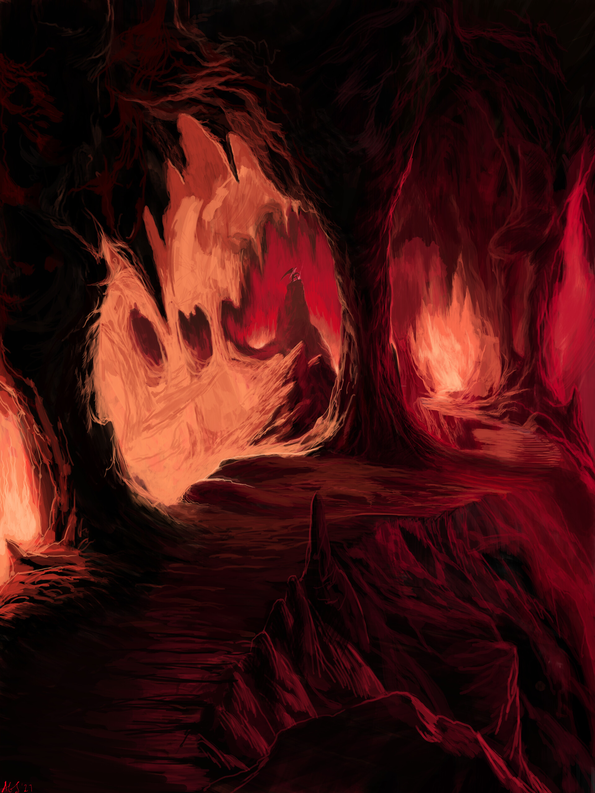 ArtStation Fire Cave