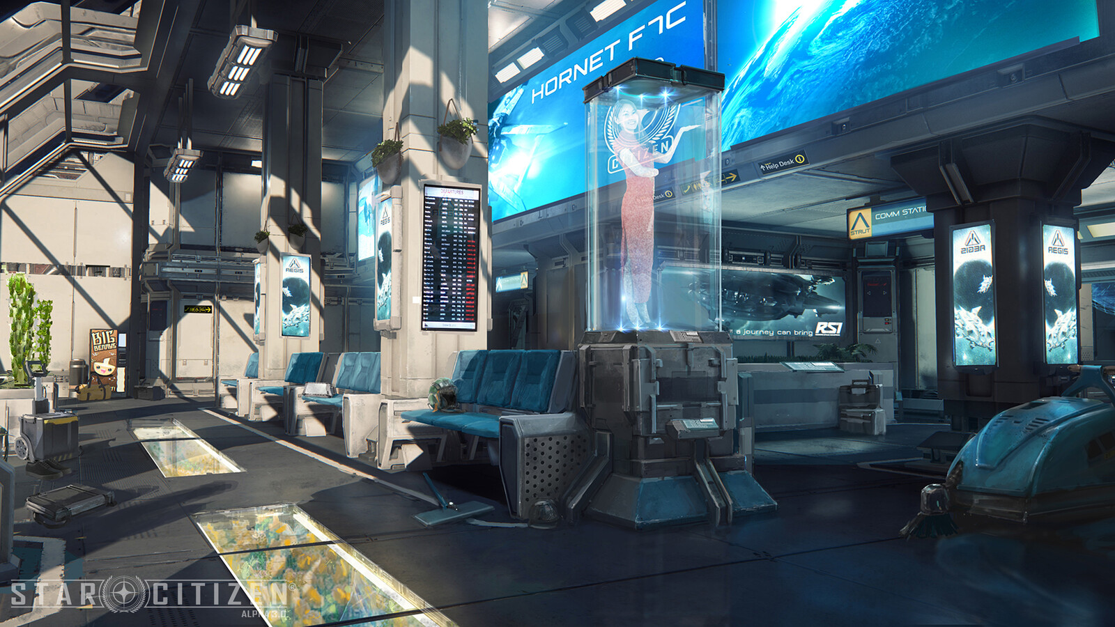 Star Citizen Alpha Station interior concept