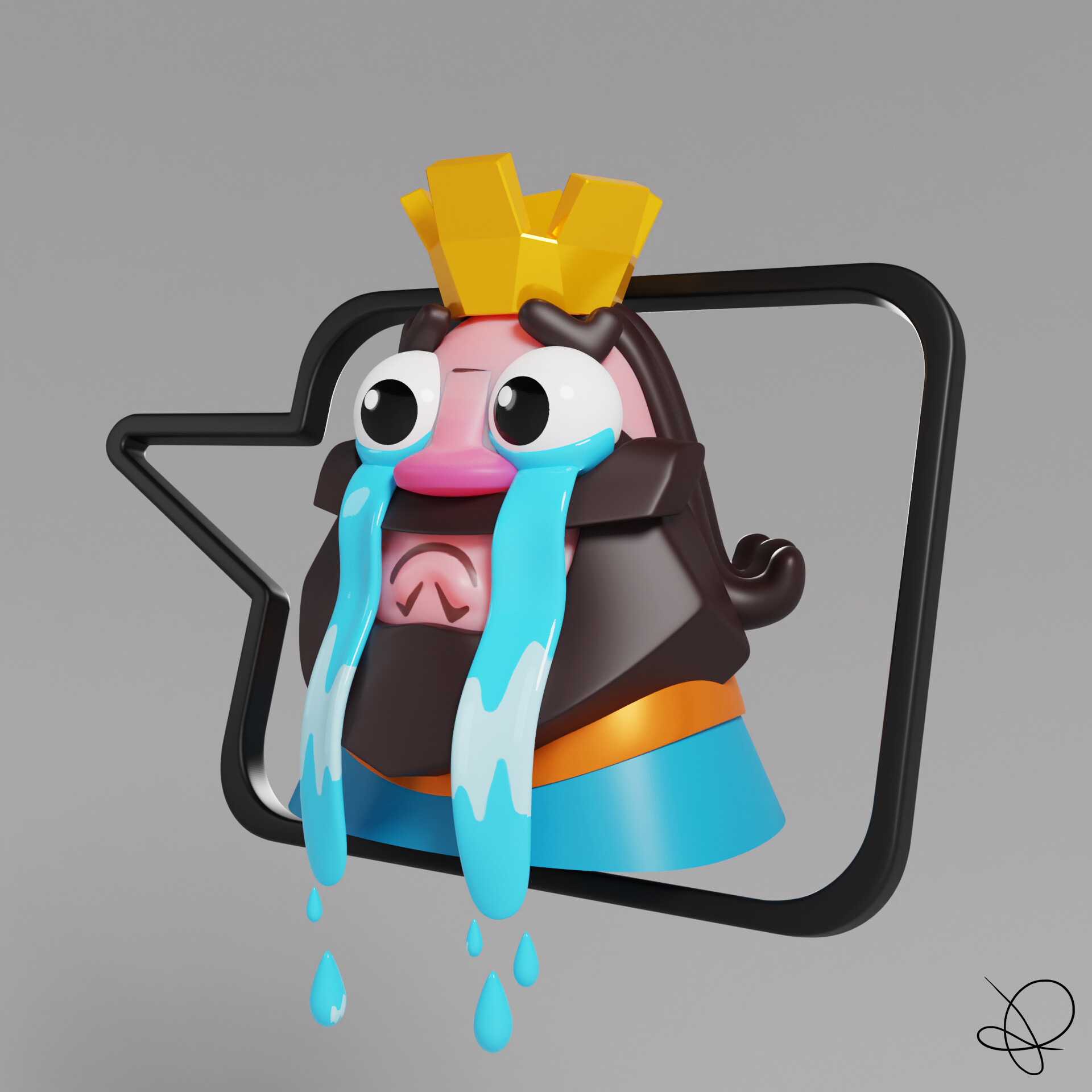Clash Royale : King Crying 3 by Xentimus