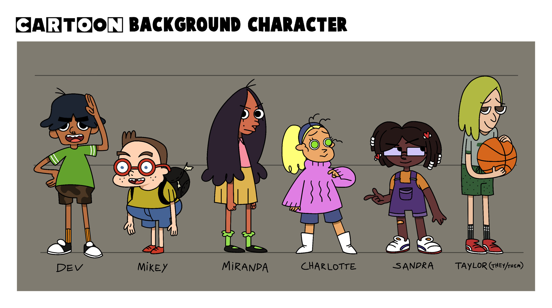 ArtStation - Cartoon Background Characters