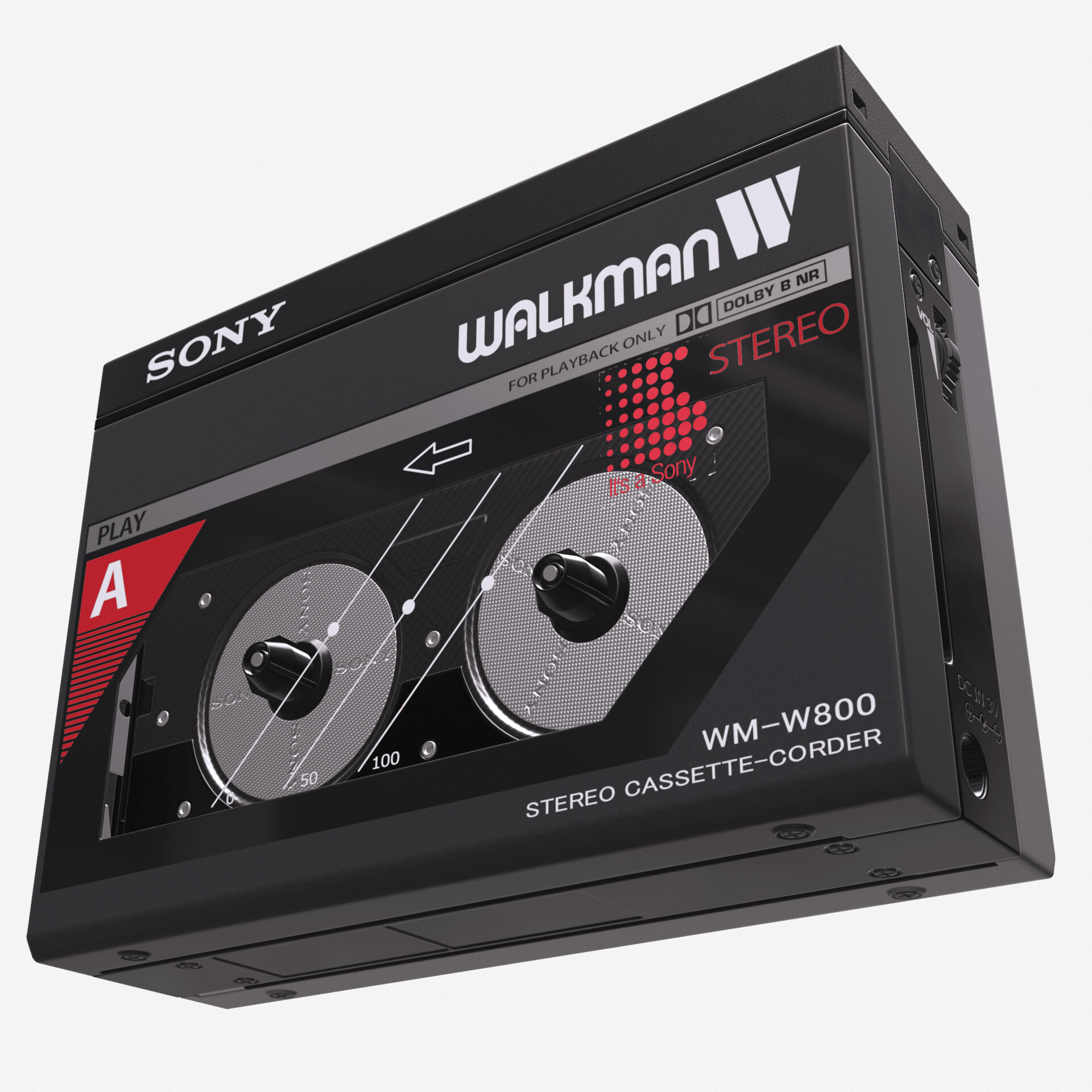 SONY WALKMAN WM-W800 NEW OLD STOCK DOUBLE CASSETTE PLAYER/RECORDER