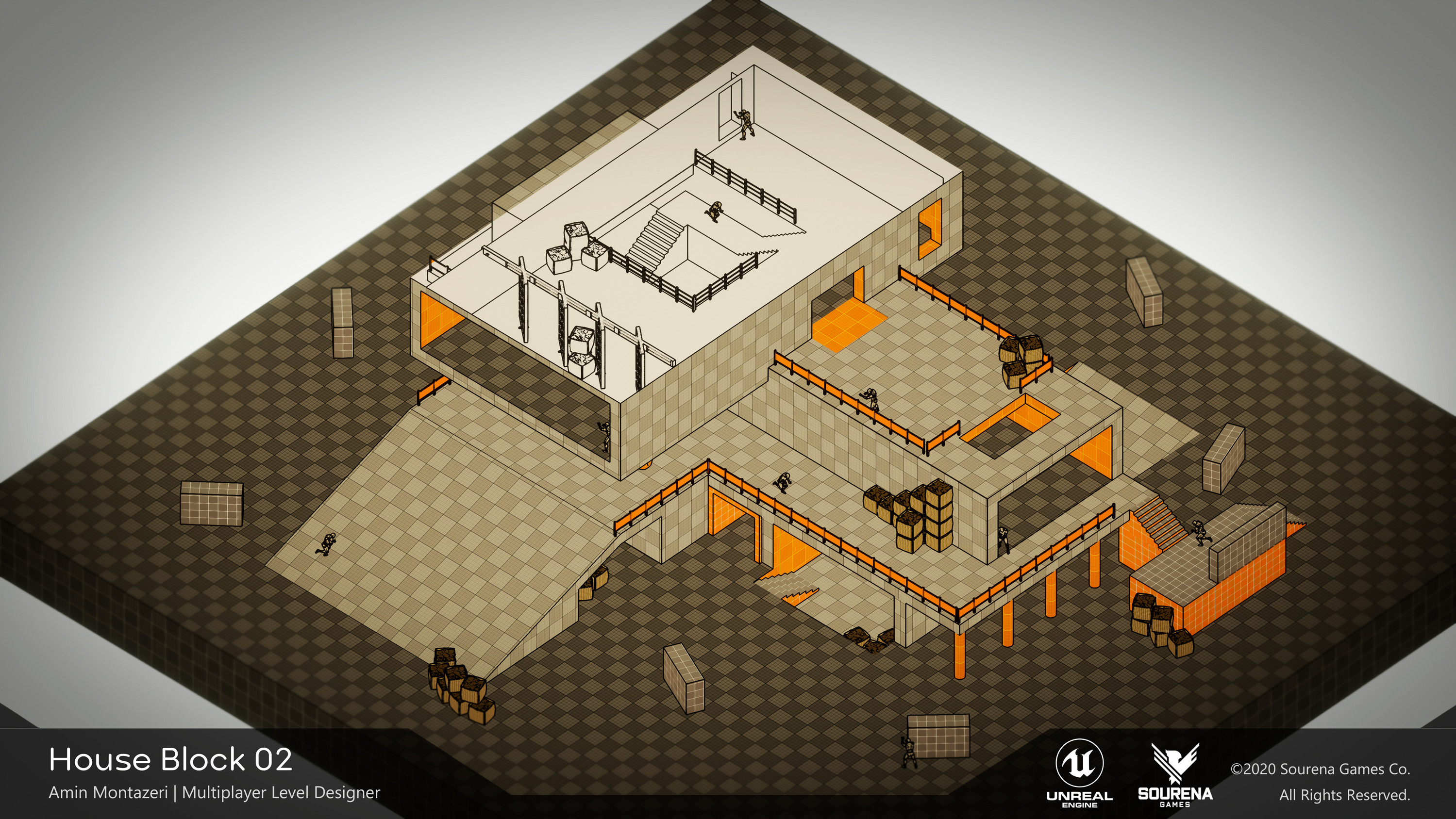 Isometric view - House Block 02
