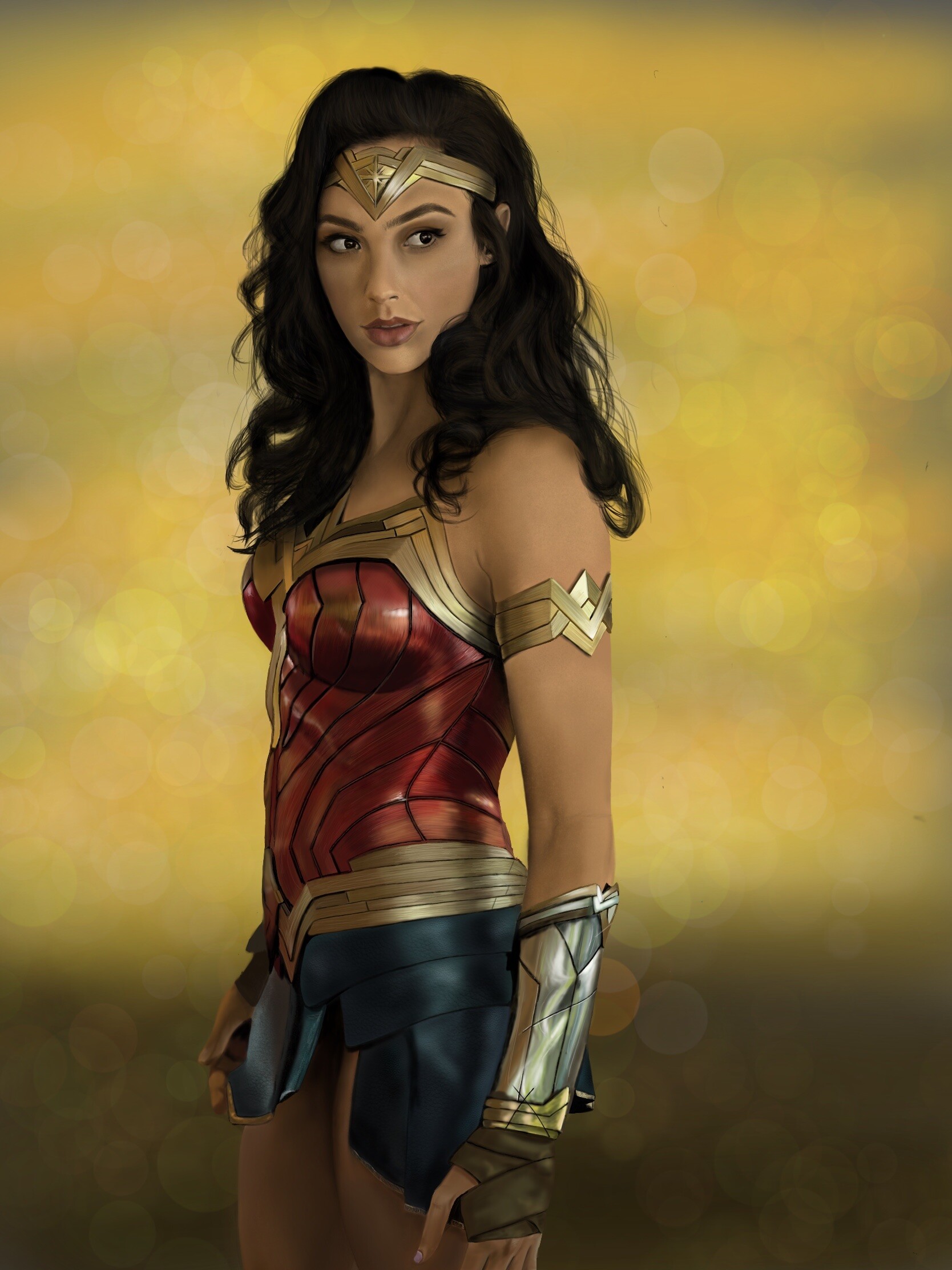 ArtStation - Wonder Woman Digital Portrait