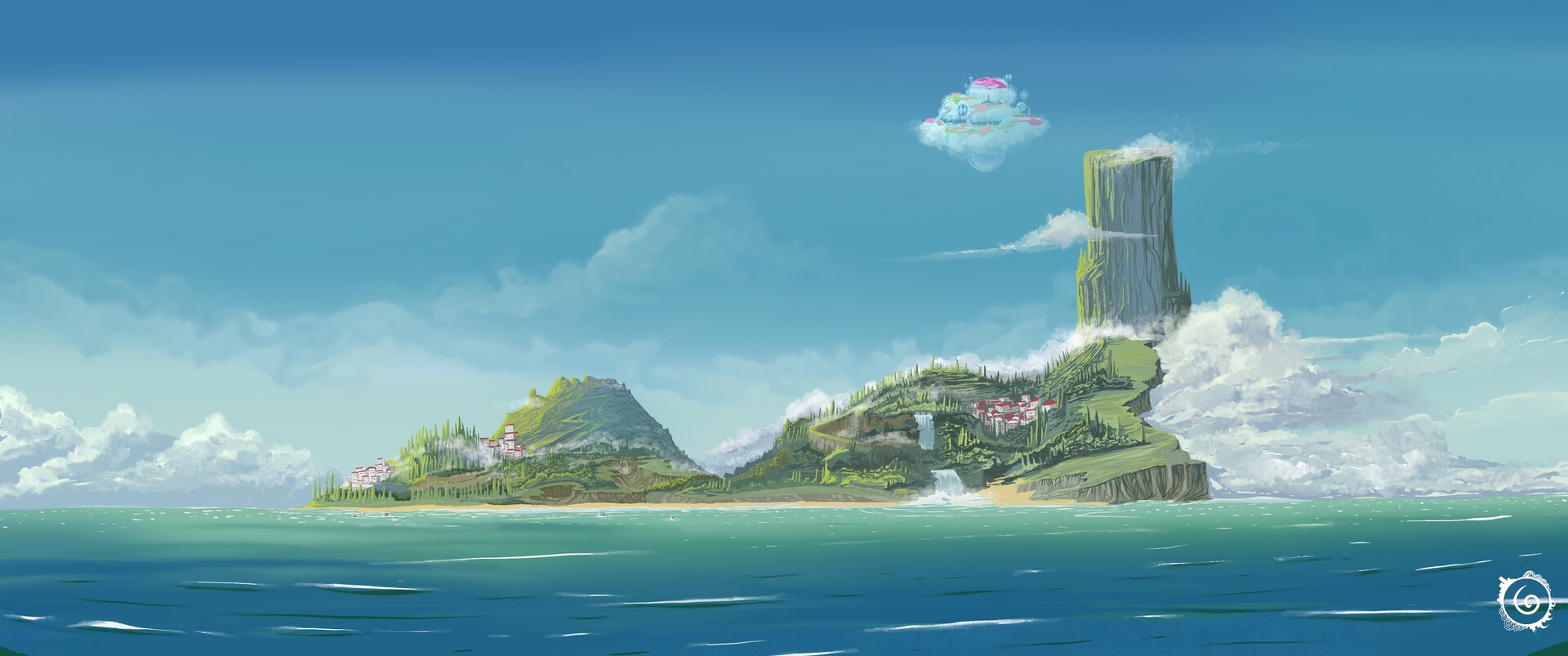 ArtStation One piece tropical island (full view)