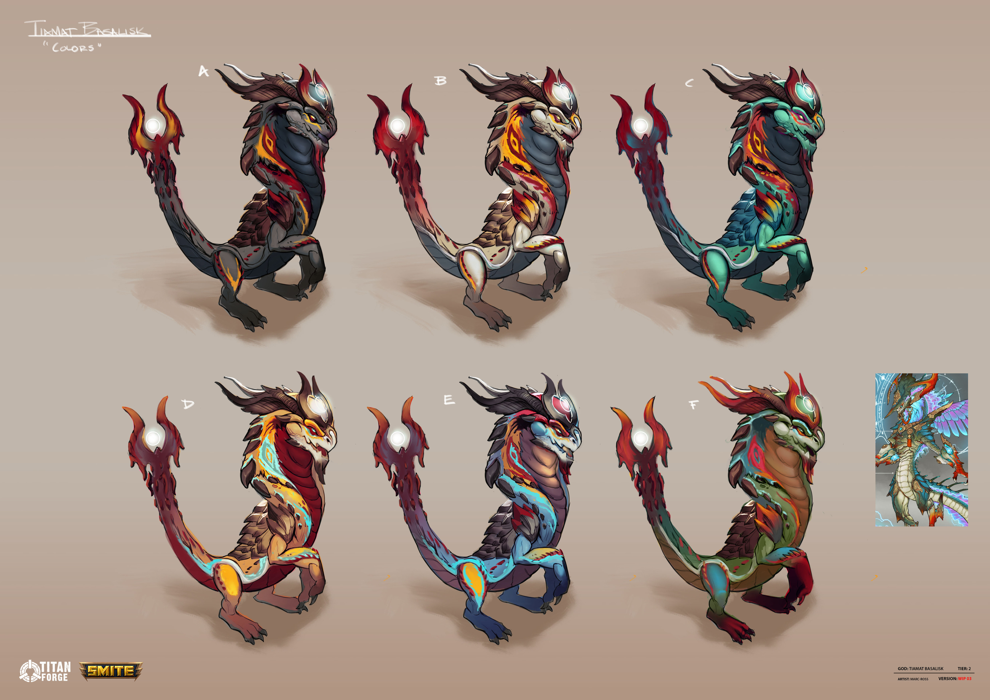pix Tiamat Smite Concept marc ross michaud basalisk tiamat