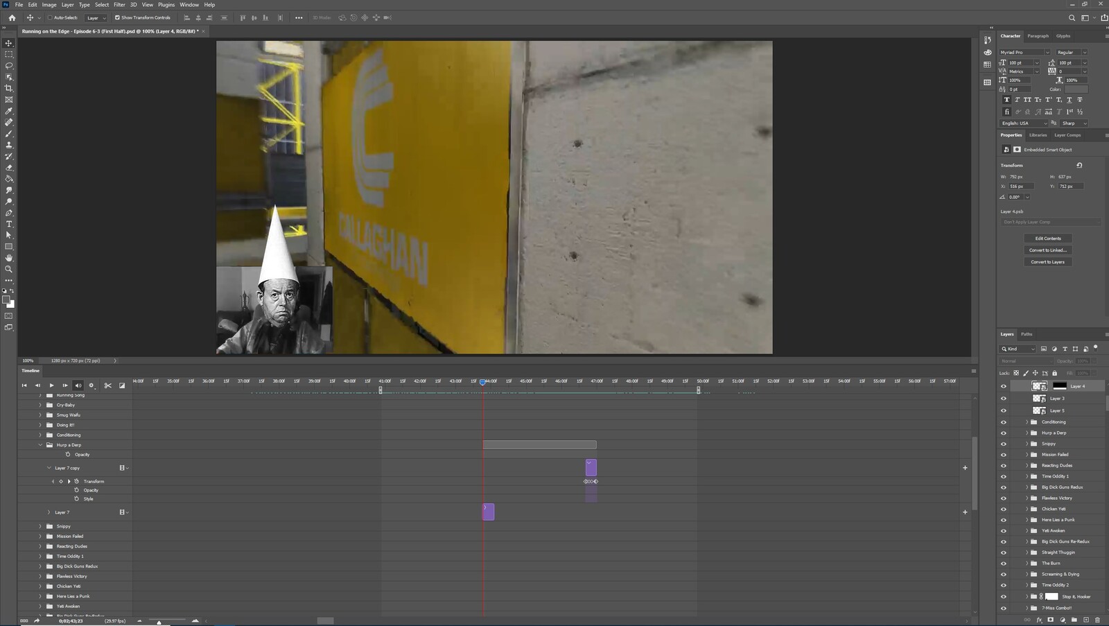 The "Hurped a Durp" visual effect within Photoshop video editor