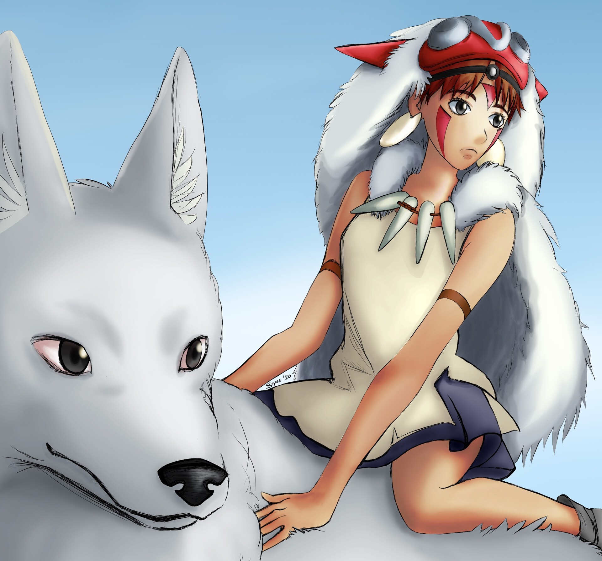 Artstation San サン Princess Mononoke もののけ姫 Mononoke Hime Suyen H
