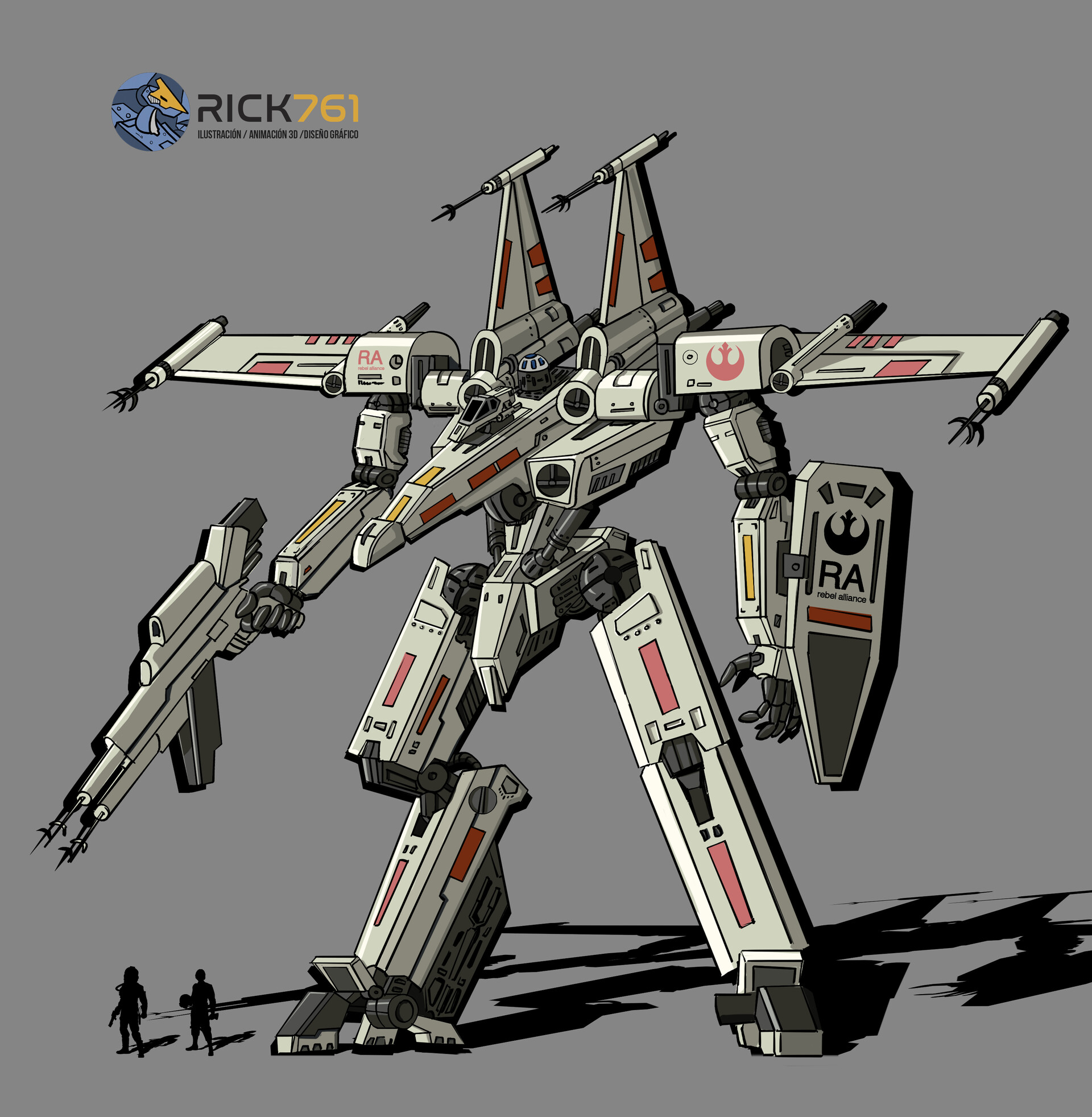 ArtStation mecha x wing