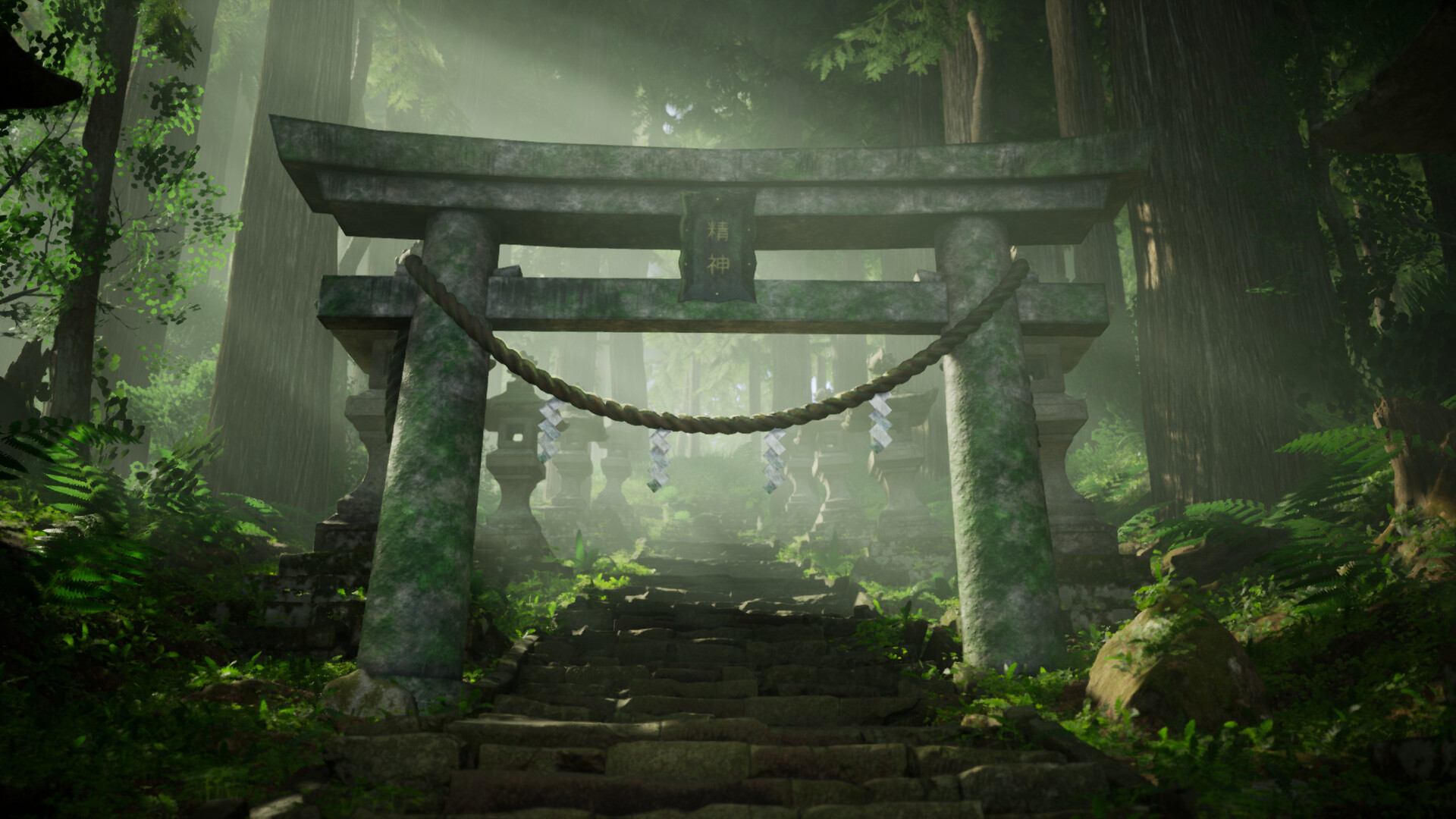 ArtStation - Japanese forest Torii