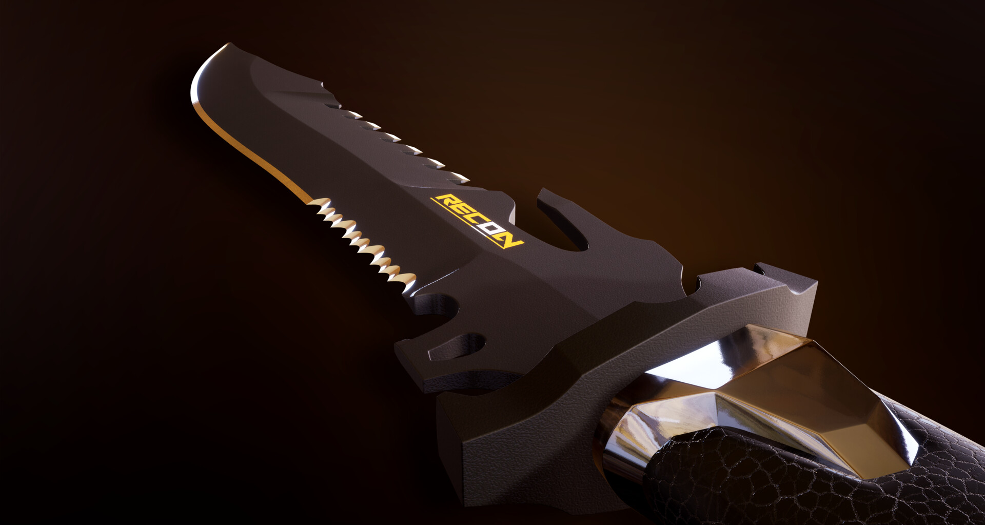 ibtesam sadiq combat knife and logo