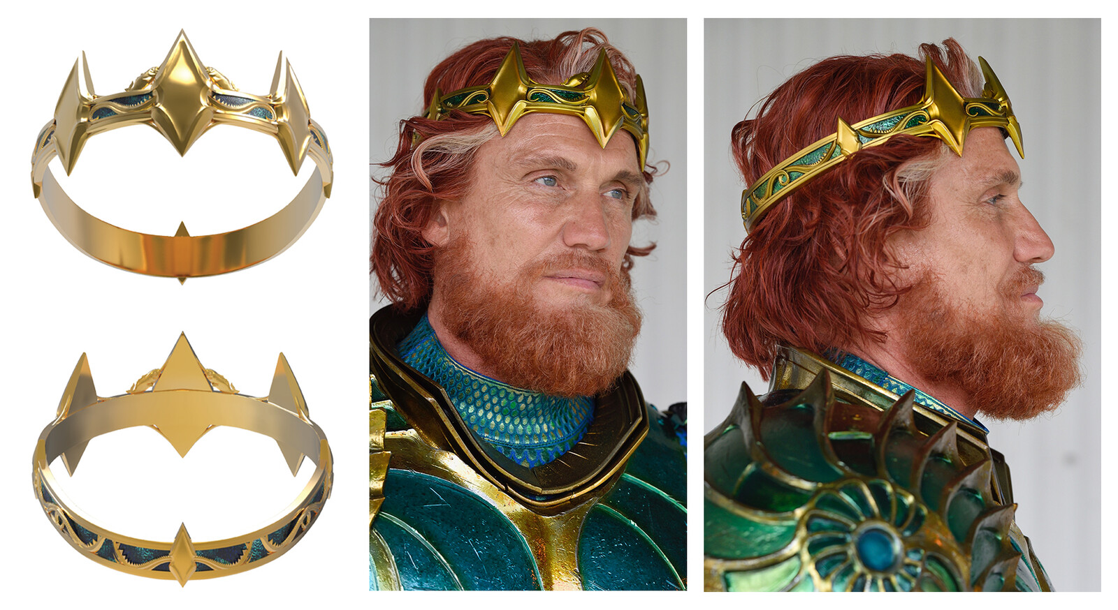 King Nereus - crown 3d modelled and 3d printed