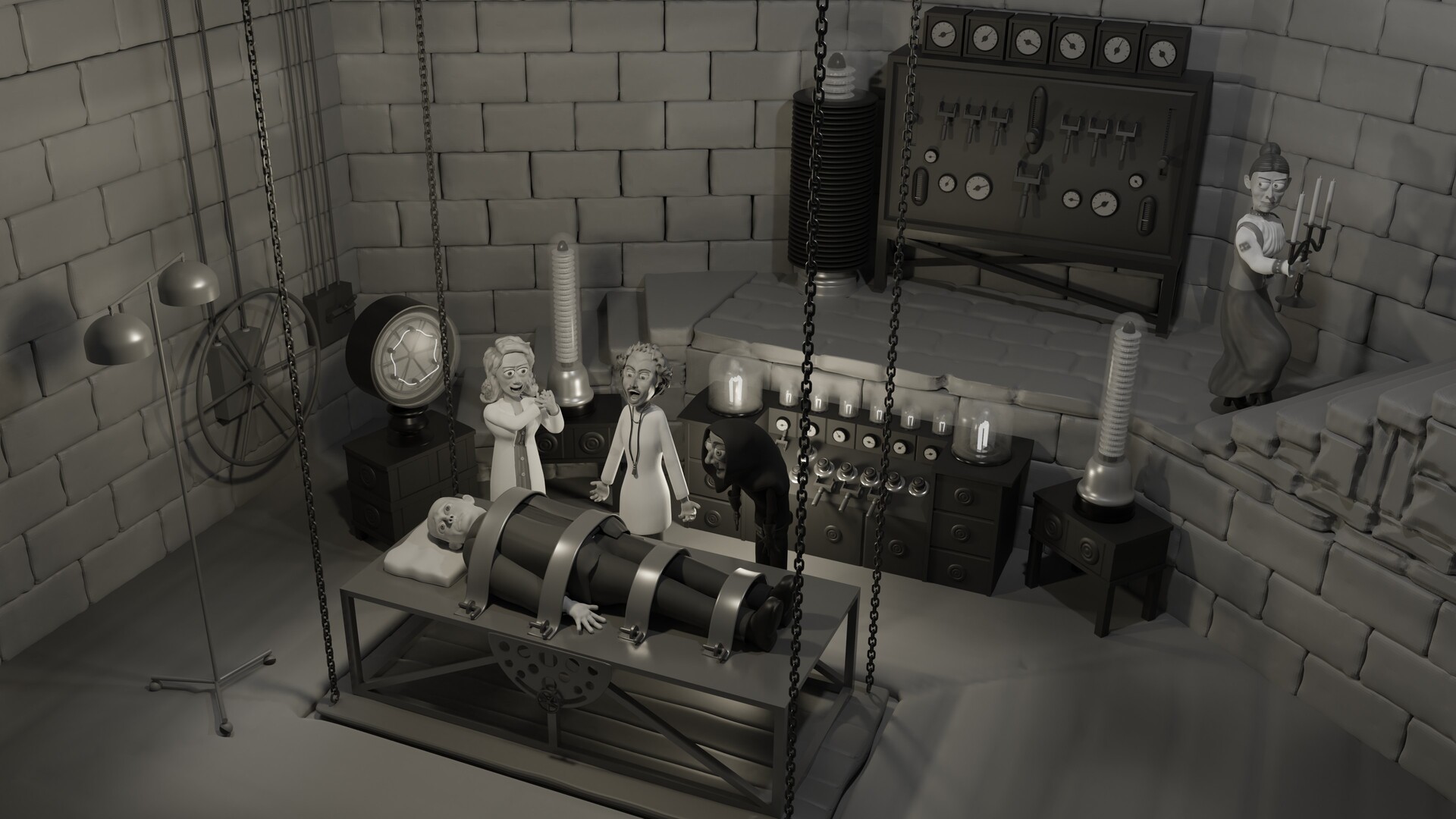 Frankenstein Laboratory Wallpaper