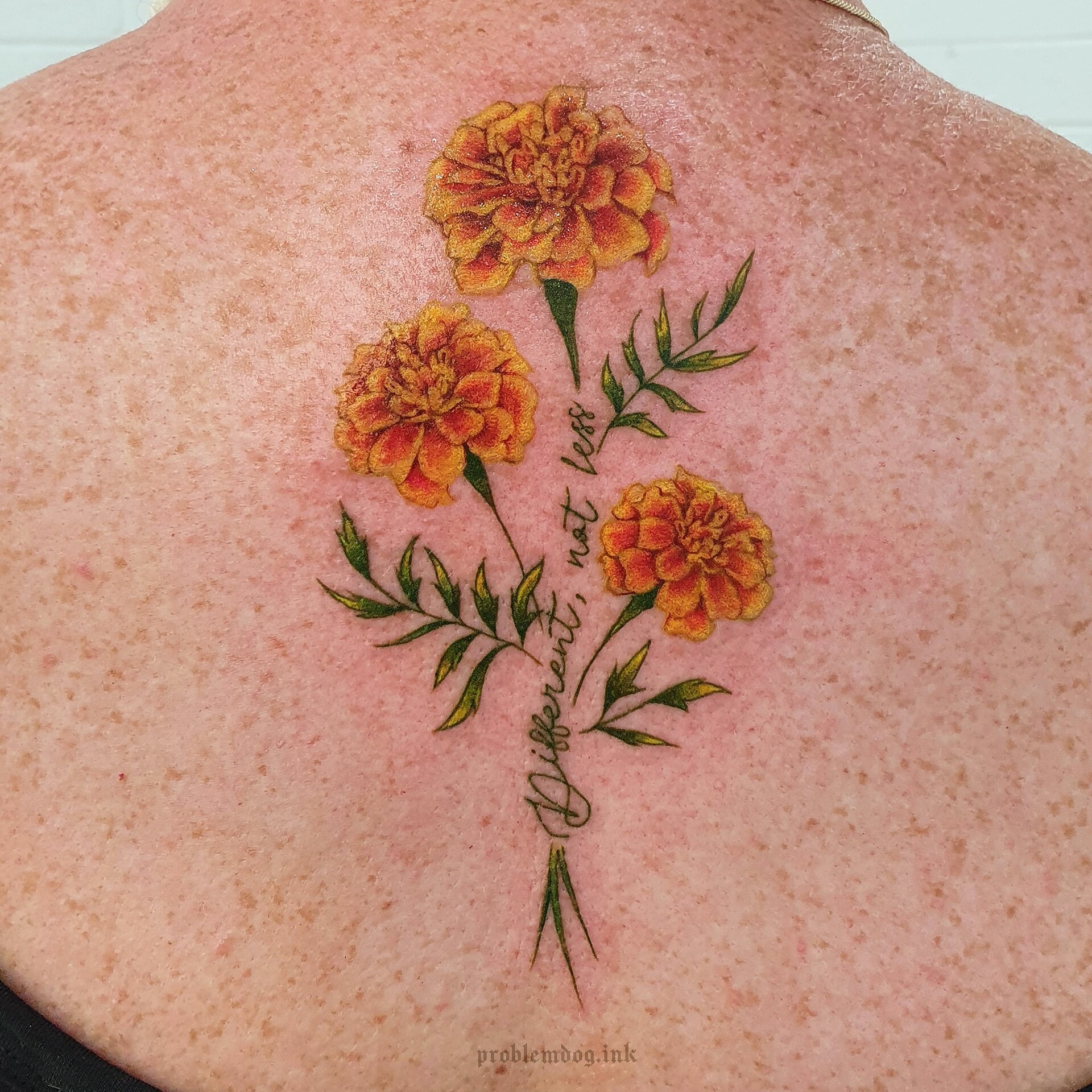 Artstation Marigolds Matching Tattoos Kayla Woods Artstation Marigolds Matching Tattoos Kayla Woods