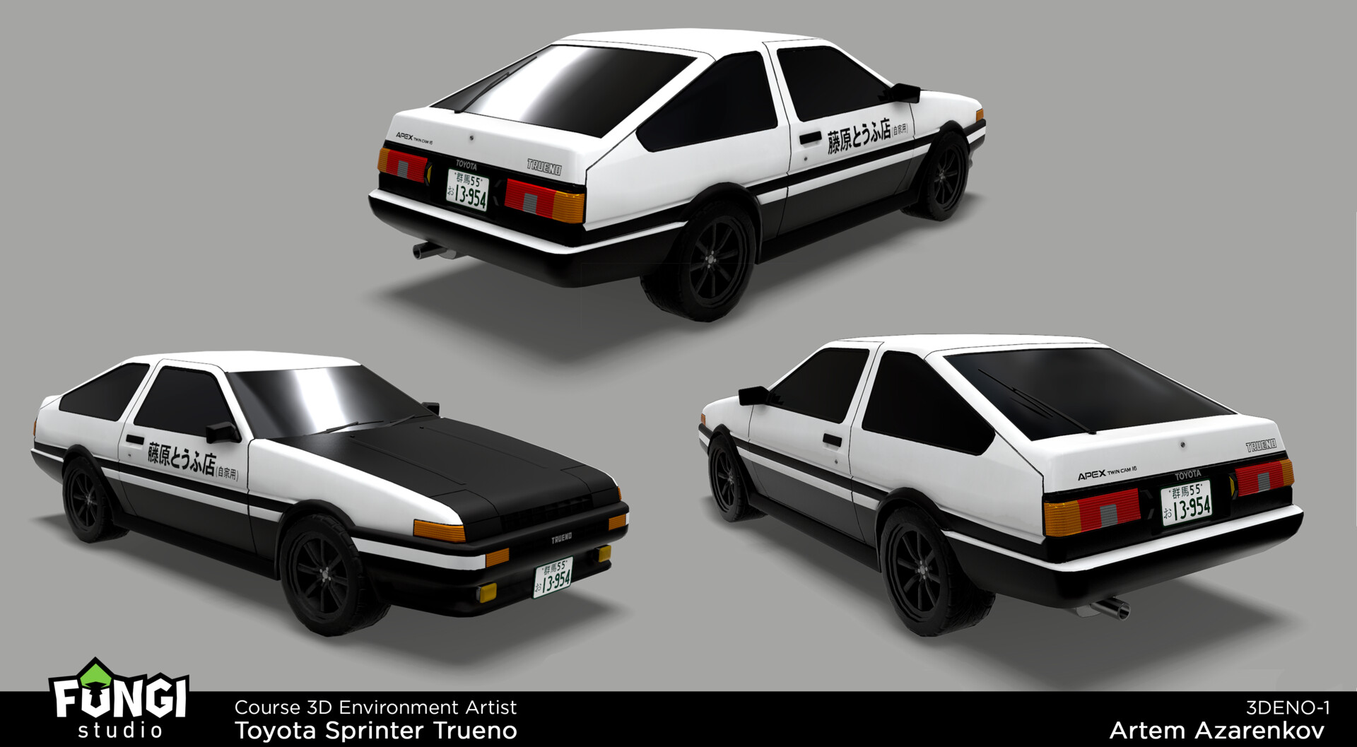 Artstation Initial D Toyota Sprinter Trueno Modeo