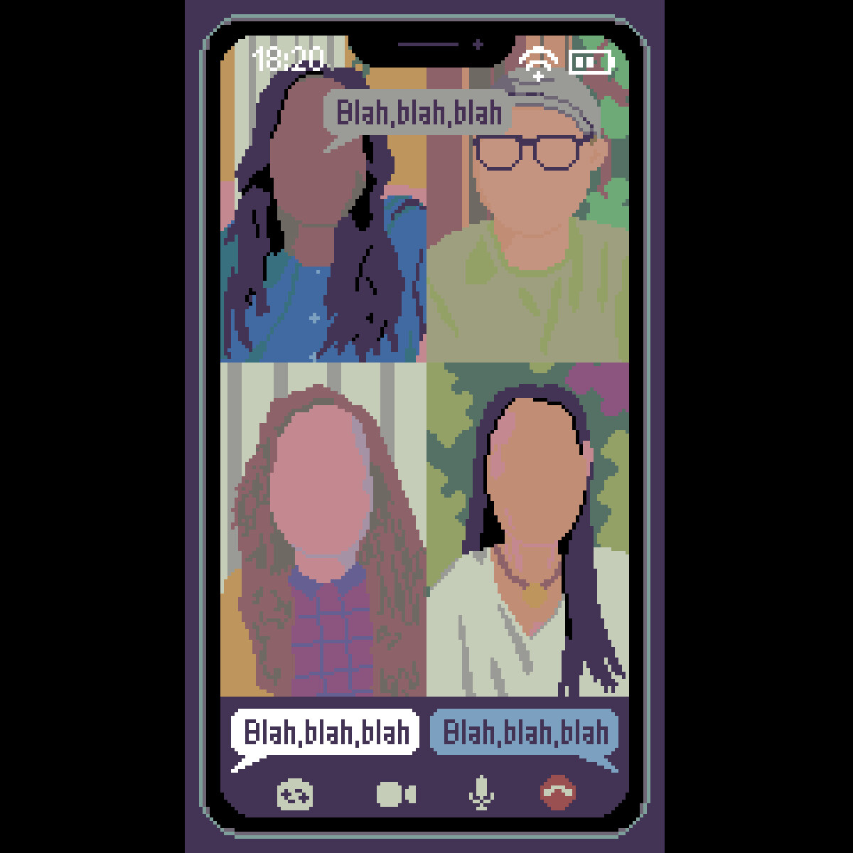 Video call mini game