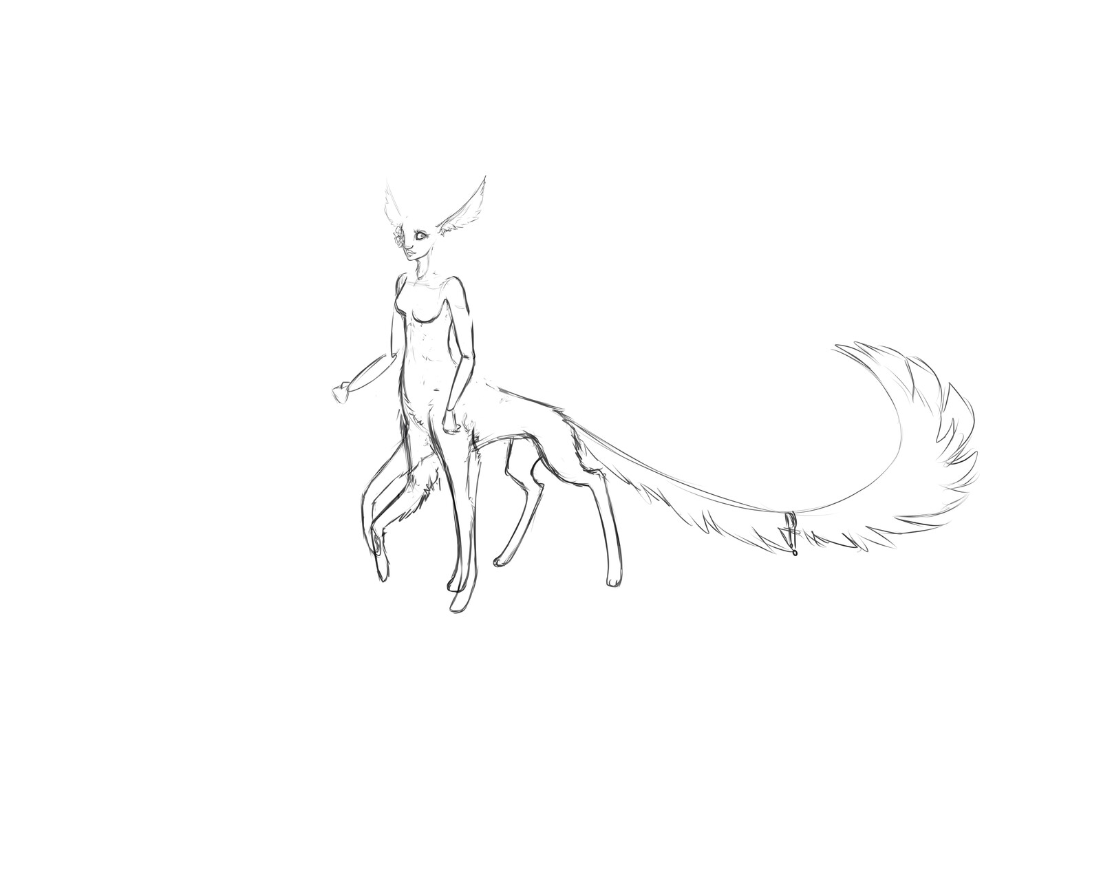 beginning sketch, I always manage to get the face done first, the rest is the challenge.