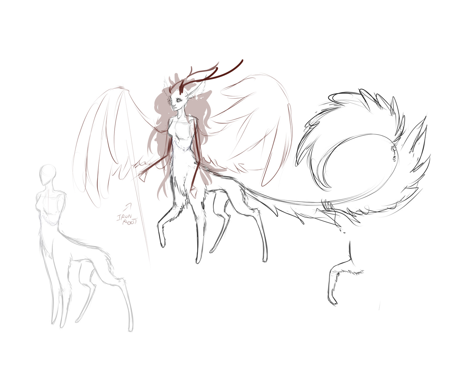 fiddling with leg anatomy and hair shapes