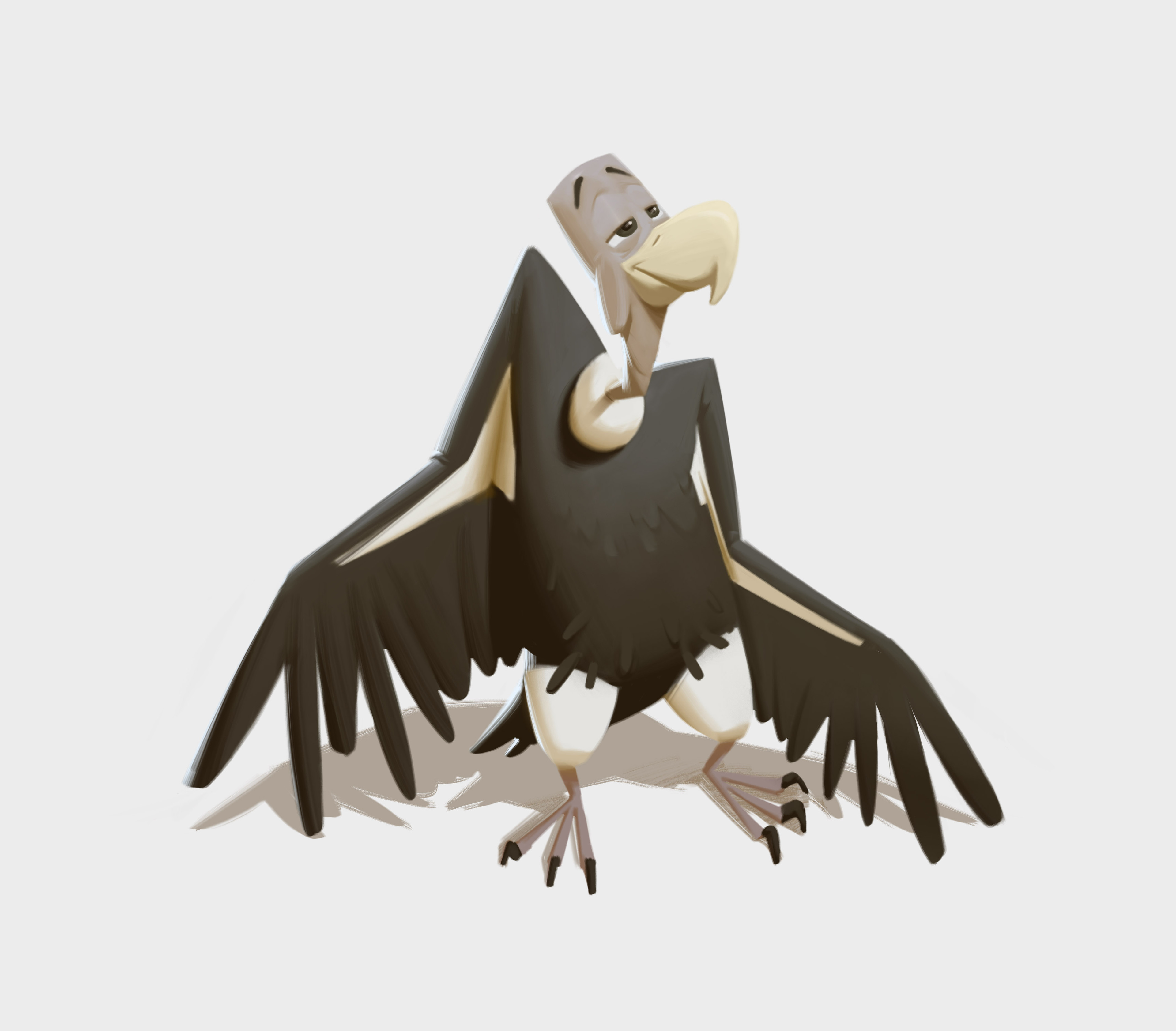 vulture cartoon flying