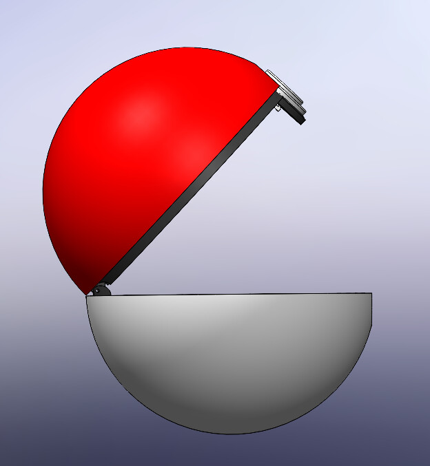 Pokeball with functional button – DiceworkFoundry