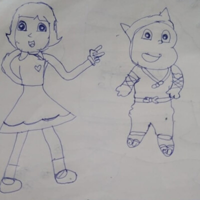 How to draw Dholu Bholu step by step | MS Paint | Chhota Bheem | Ashu Art |  For Kids | Very Easy - YouTube