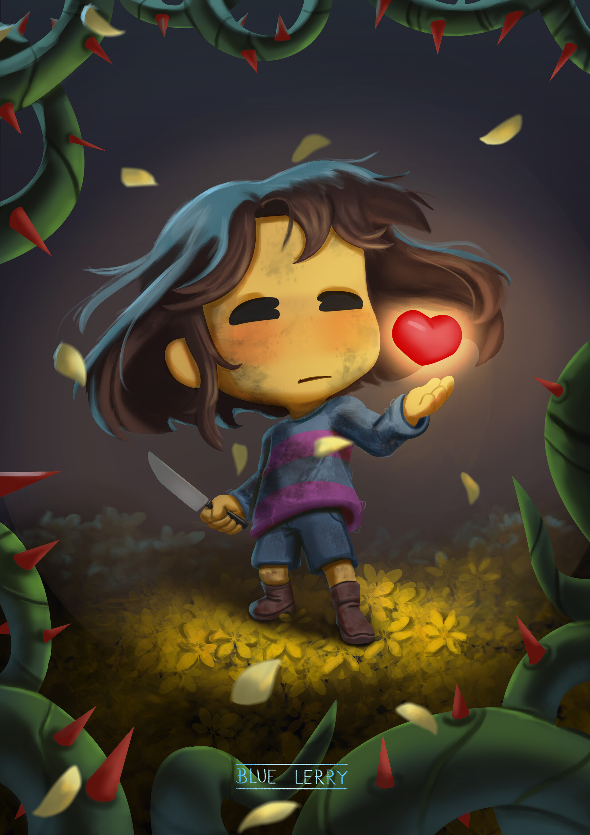 Artstation Frisk Undertale Fanart Leonardo Batista