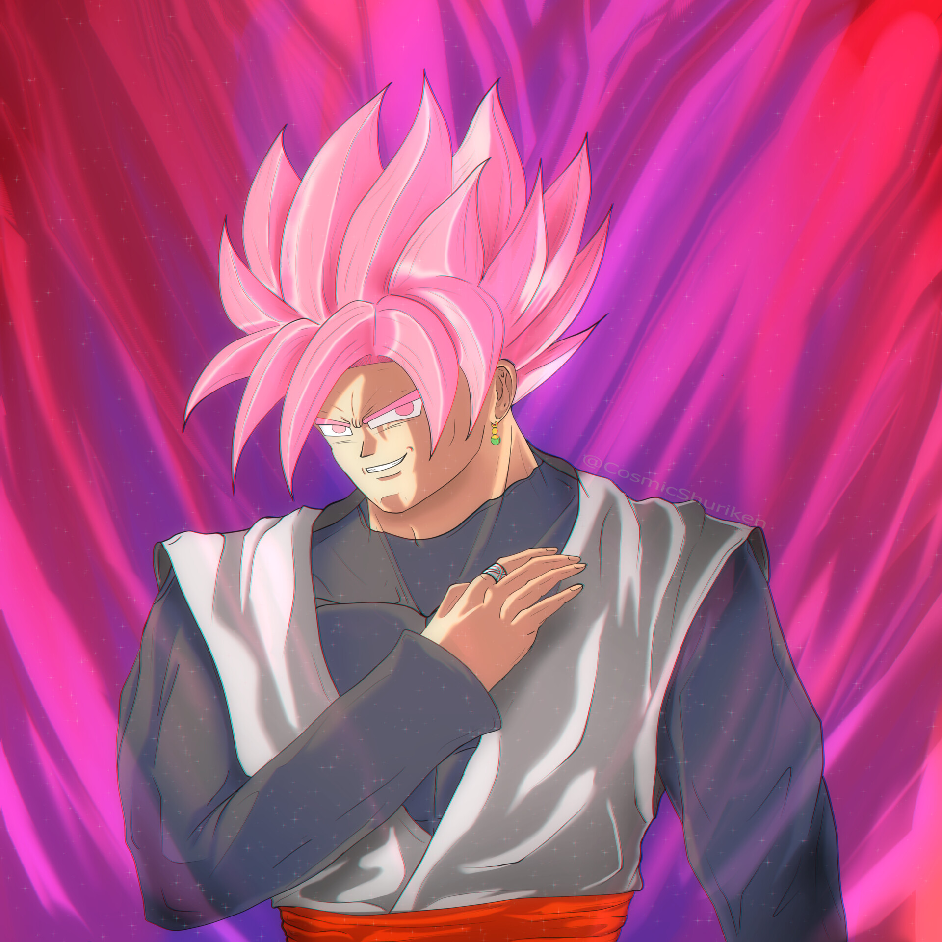 ArtStation - Super Saiyan Rosé Goku Black (Drip)