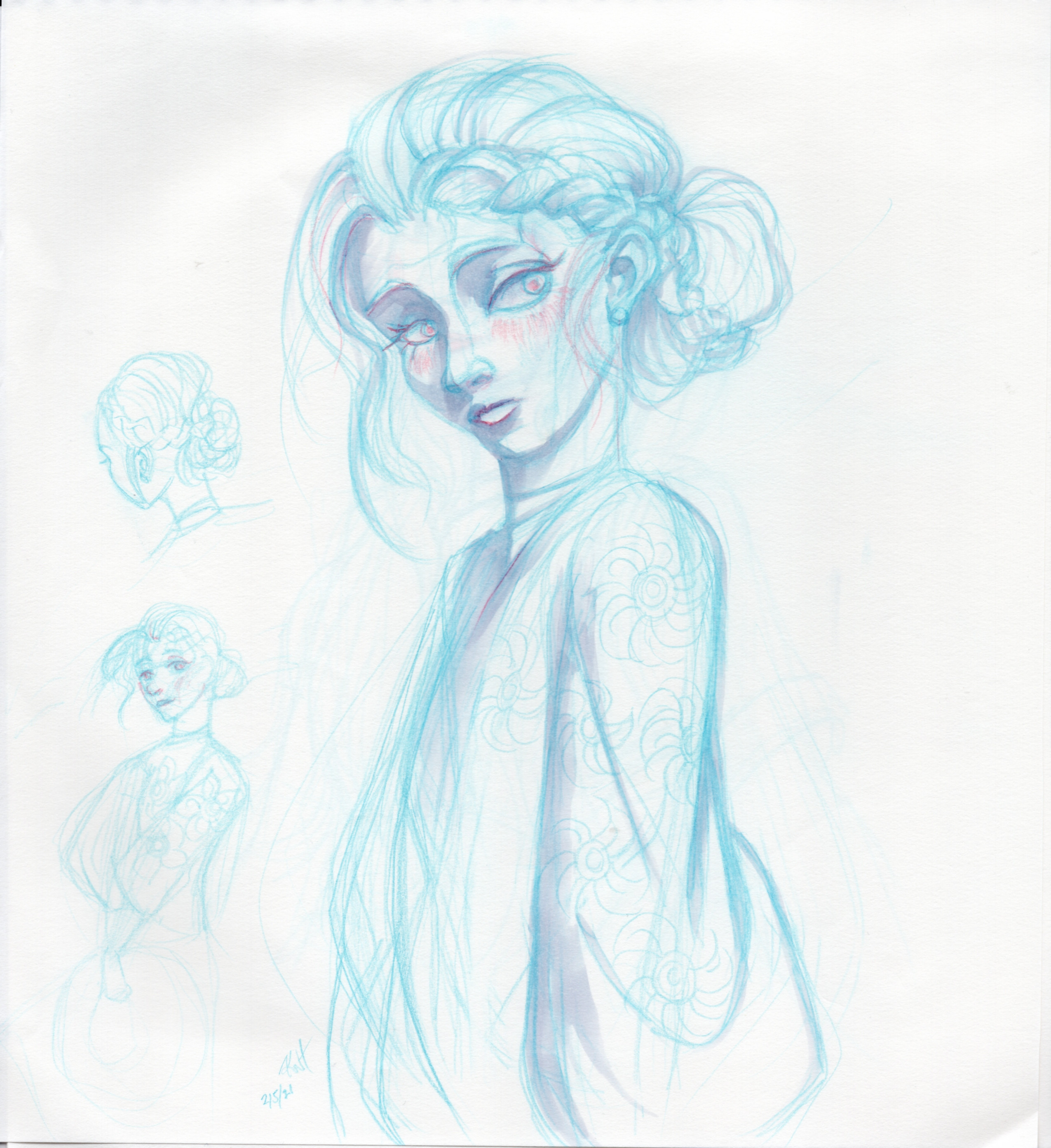Pencil/marker sketch