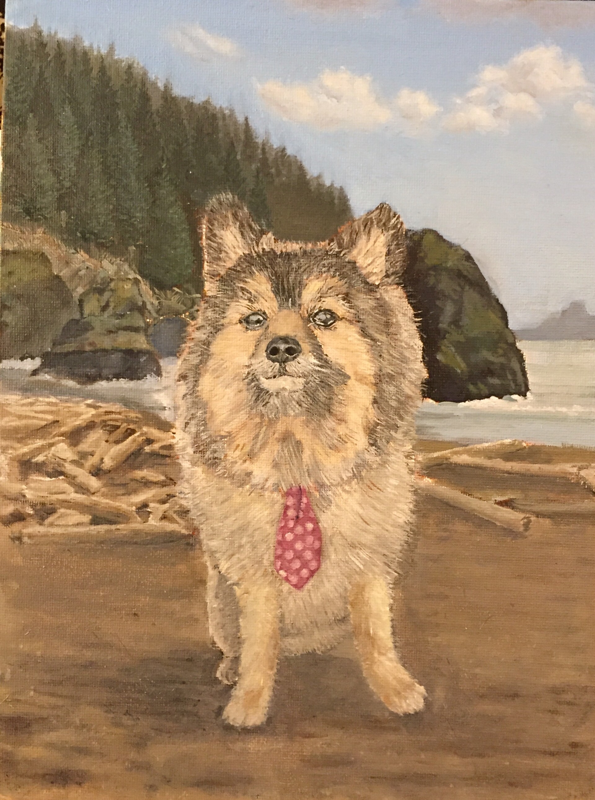ArtStation - Dog Beach oil painting