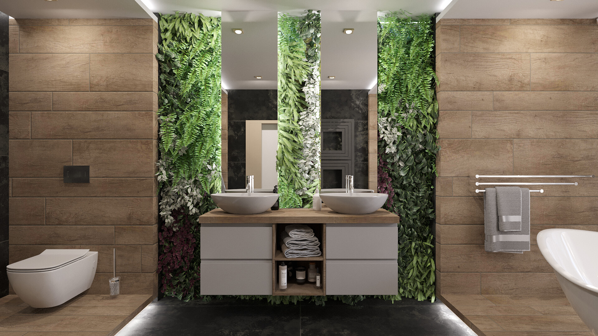ArtStation - Bathroom 04 - Living wall