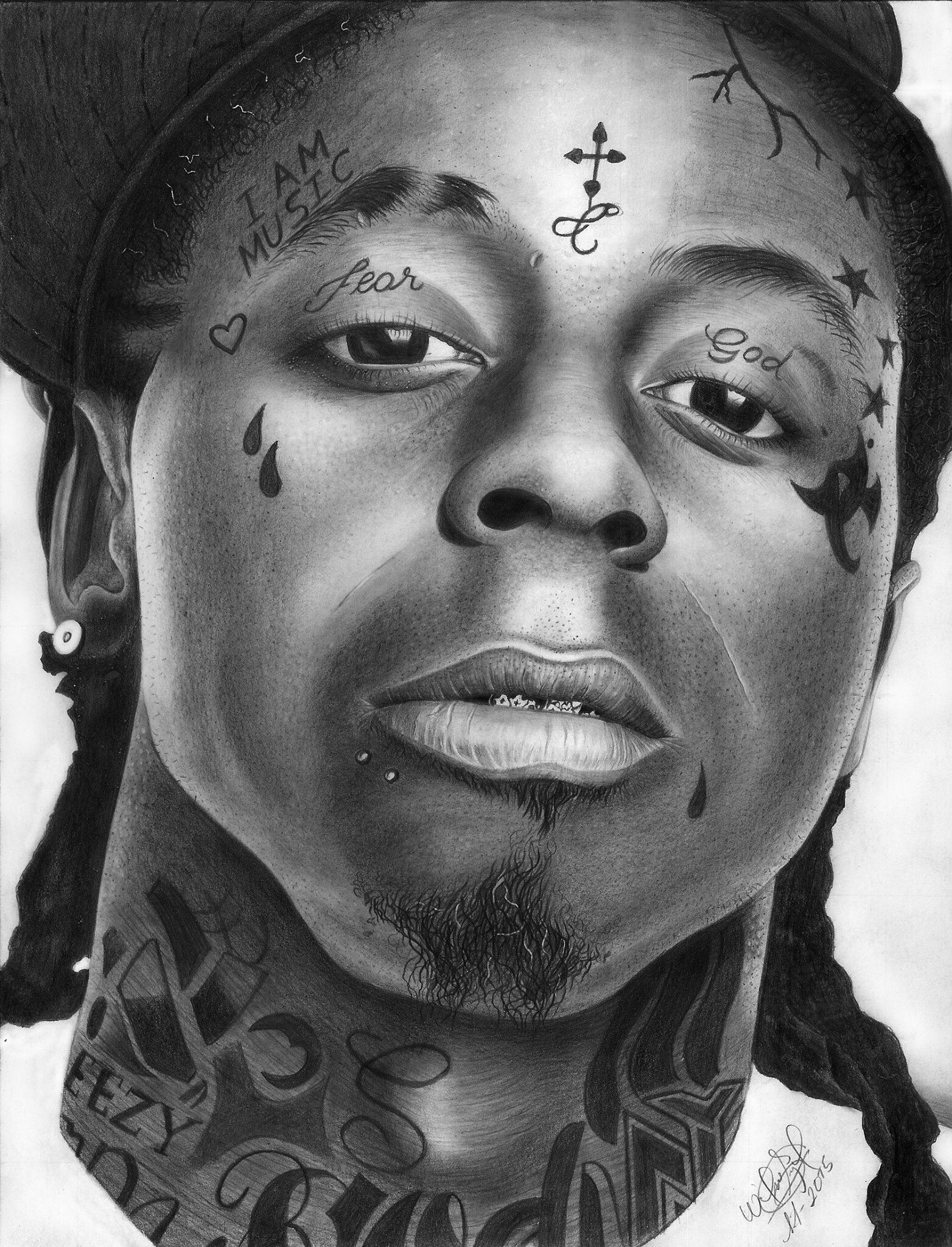 How To Draw Lil Wayne With Pencil