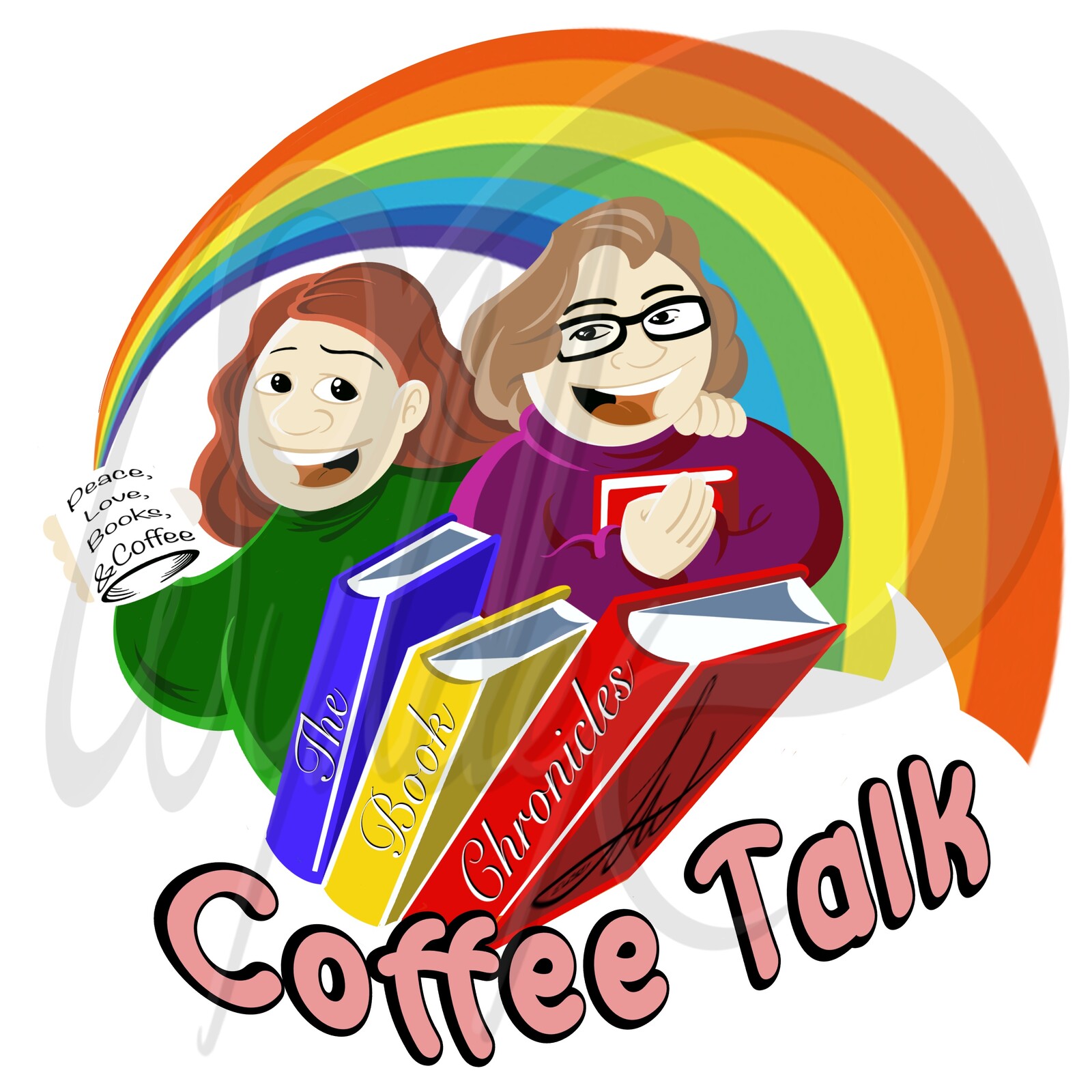 Logo for podcast series the Book Chronicles 