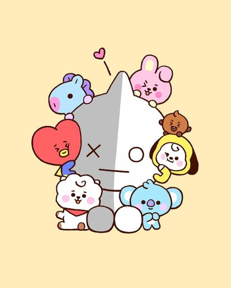 Картинки bt21 для срисовки