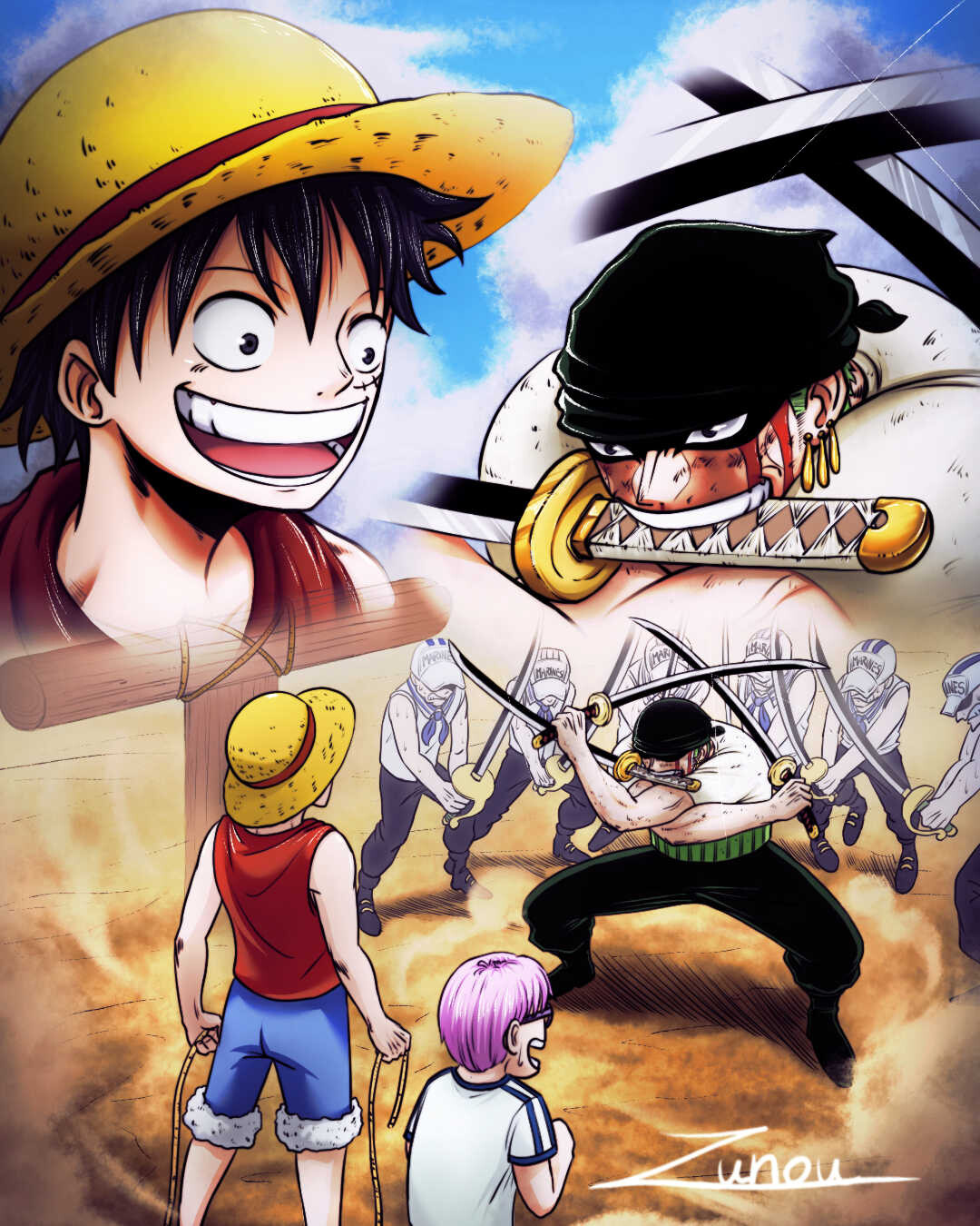 Artstation Luffy Recruits Zoro One Piece