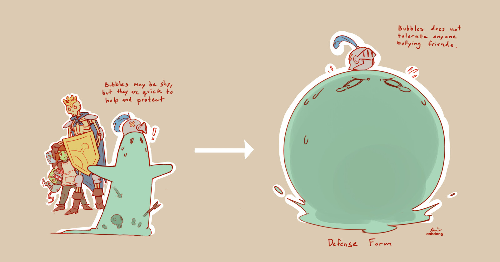 This is where the name Bubbles comes from.
