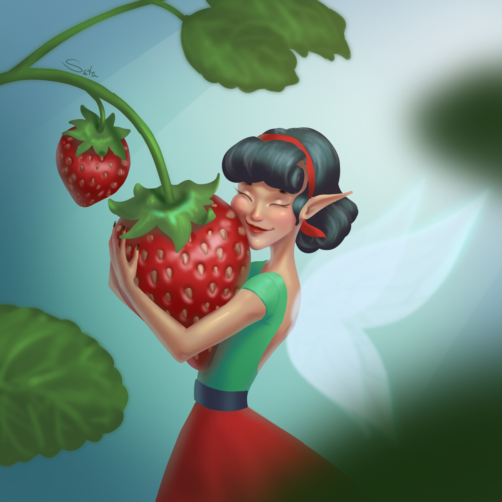 Fairy of ripe berries