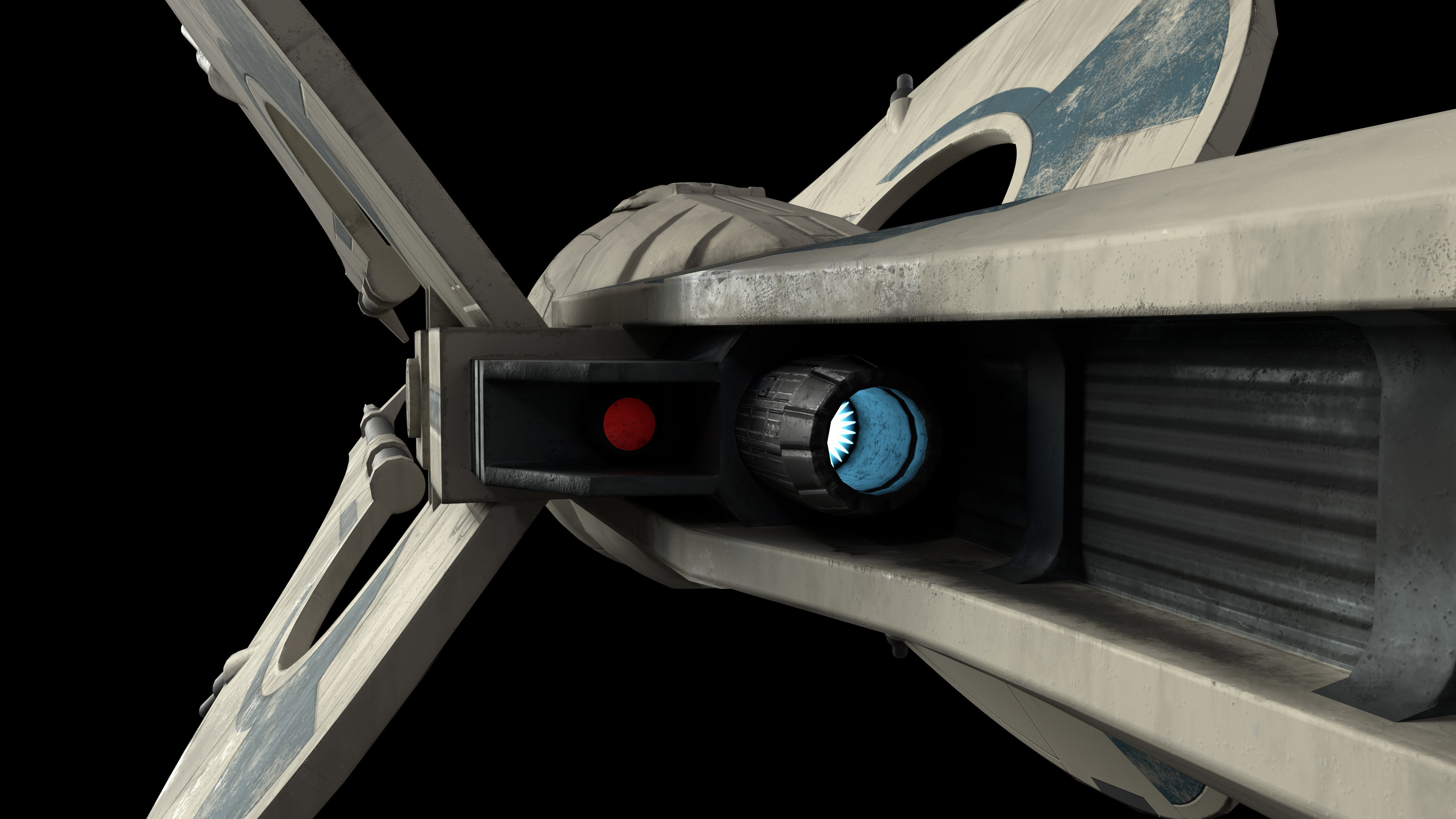 Main Thruster Low Poly with Ambient Occlusion
