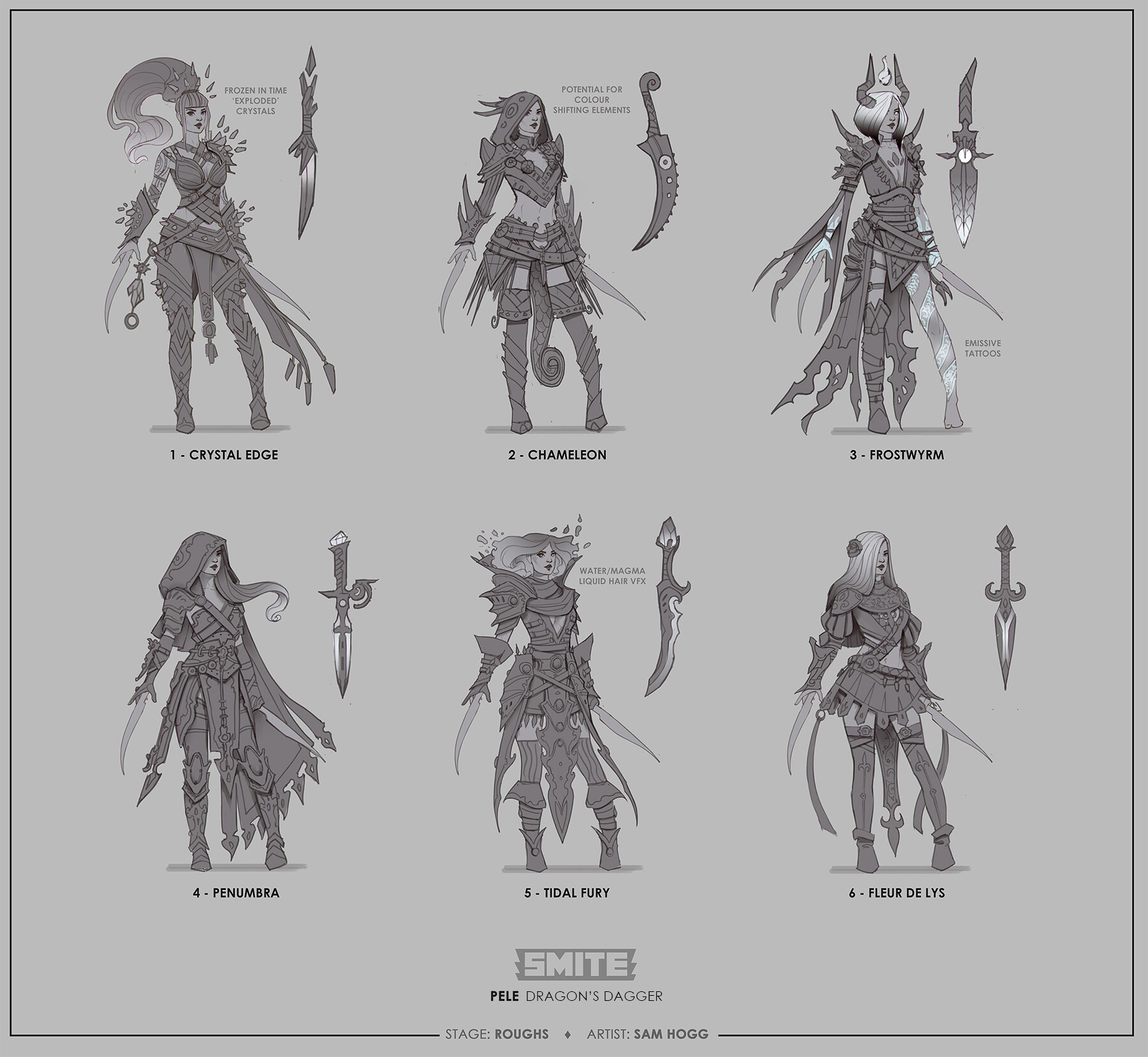 Smite Pele Skin Dragon S Dagger Concept Art By Sam Hogg Pele is revealed as polynesian deity. smite pele skin dragon s dagger