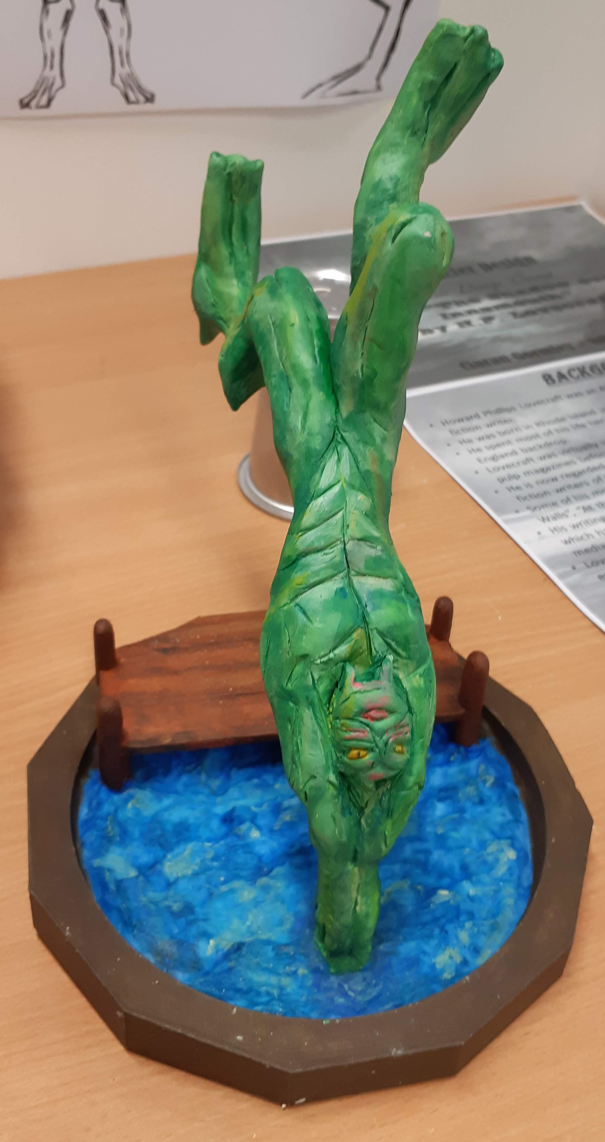 Sculpie Maquette Model on 3D Printed Base