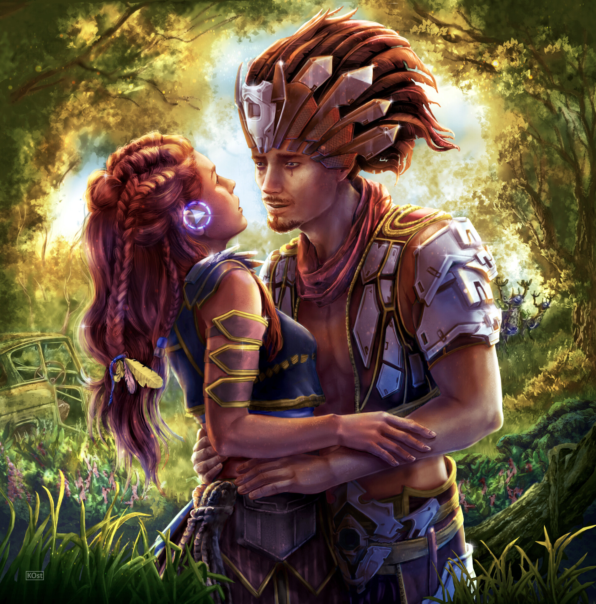 ArtStation Nil flirts with Aloy, Horizon Zero Dawn fanart