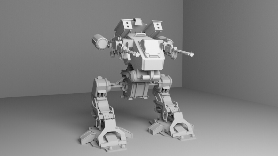 ArtStation - low poly game robot
