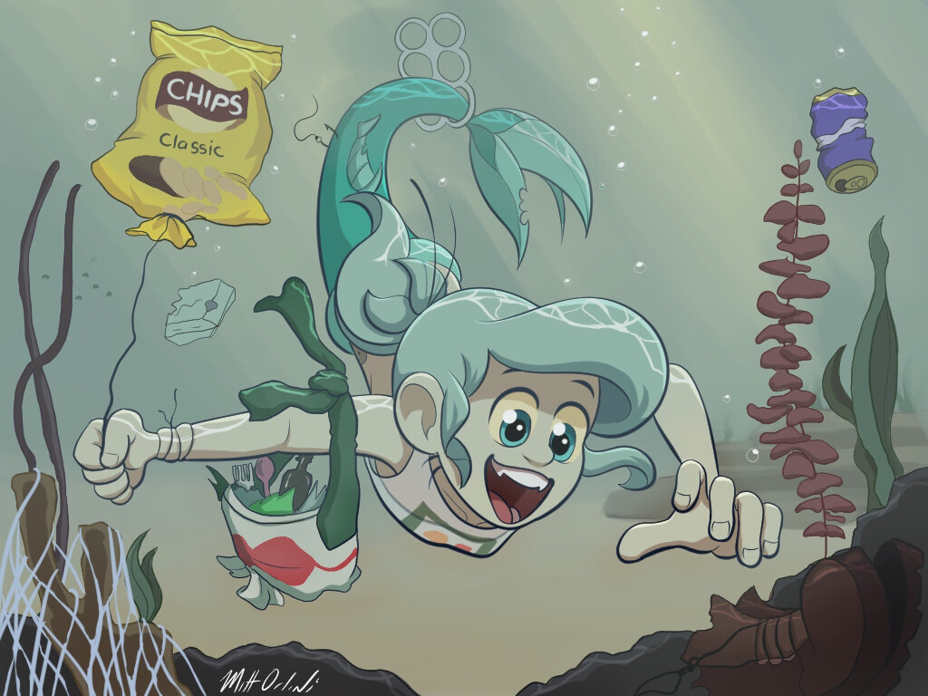 The Little Trash Mermaid Chapter 1 ArtStation - The Little Trashmaid (by s0s2)